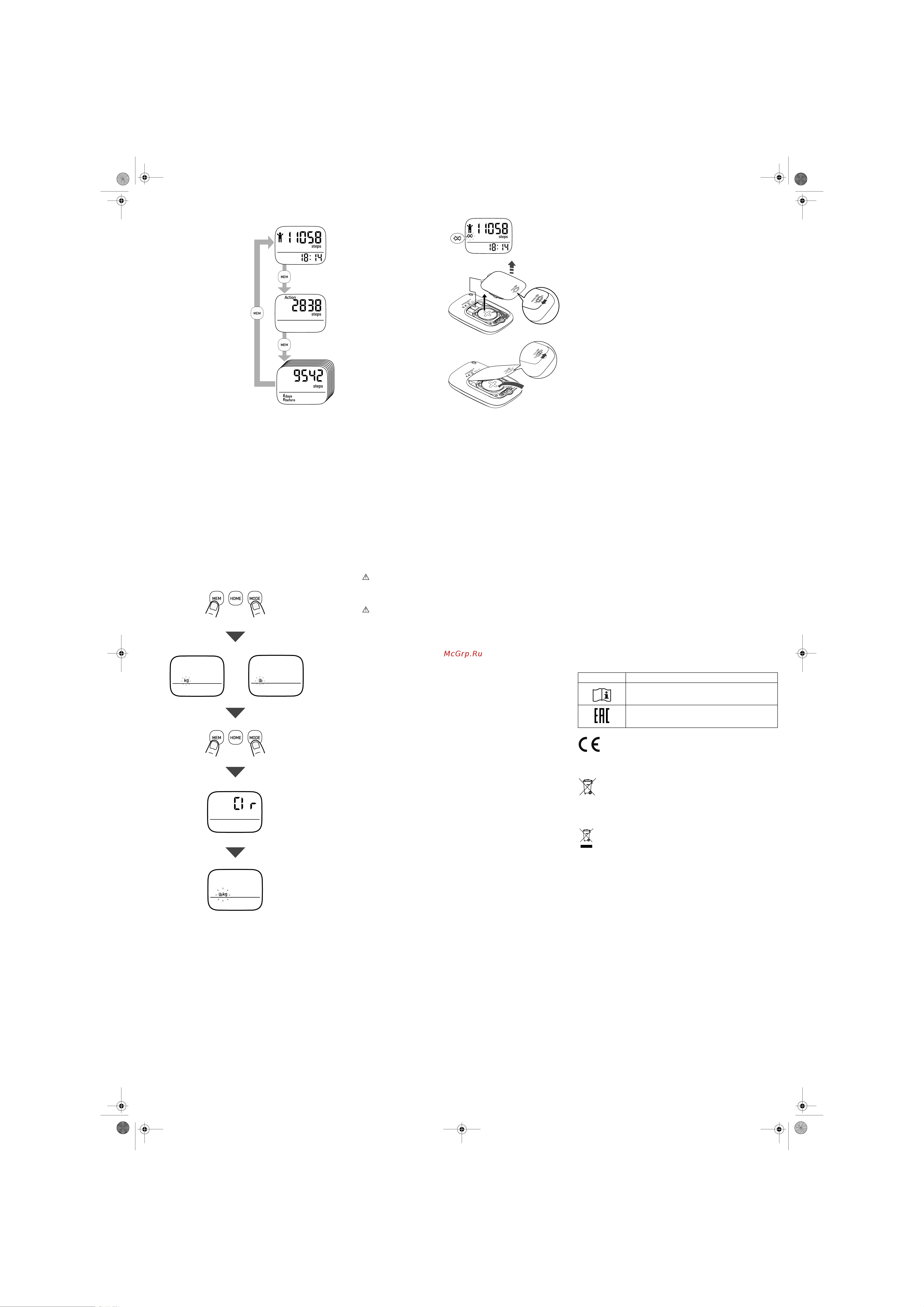 Omron Walking Style IV (HJ-325-HJ-325-EBK) [2/2] Технические характеристики