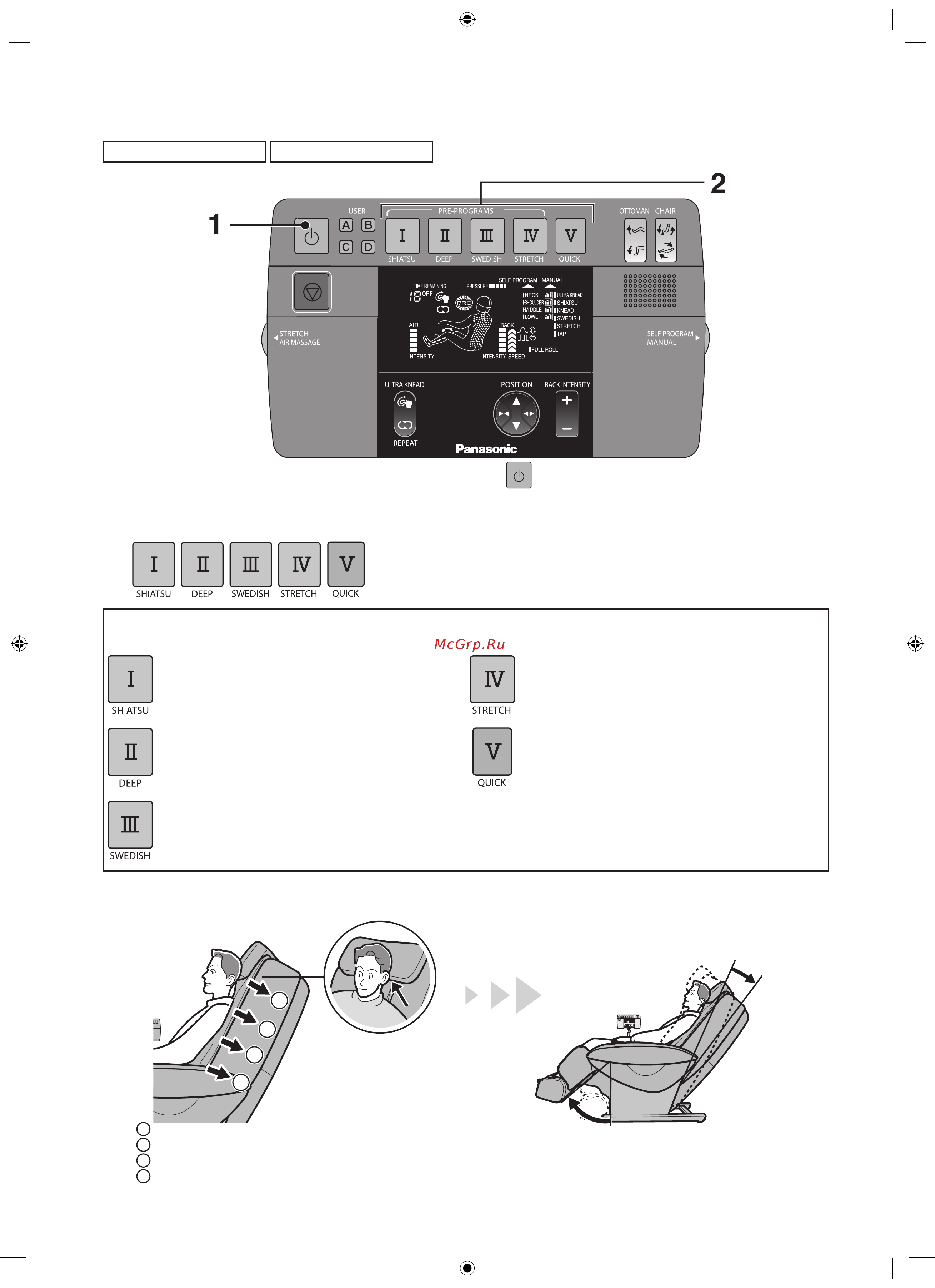 Panasonic EP30000 [21/25] Полный массаж автоматические программы