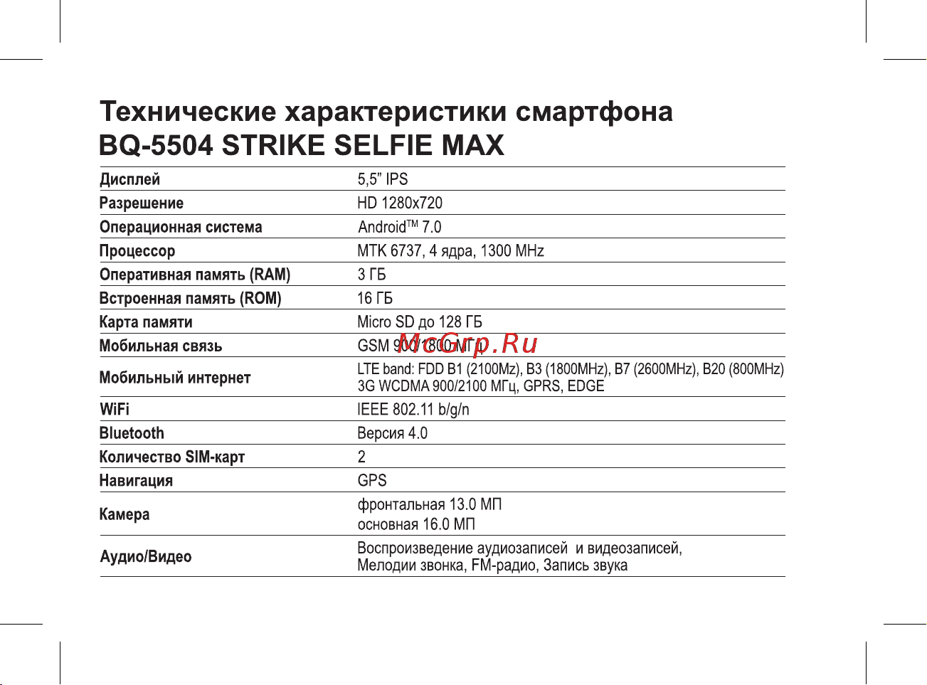 BQ Strike Selfie MAX Руководство по эксплуатации онлайн [4/47] 774754