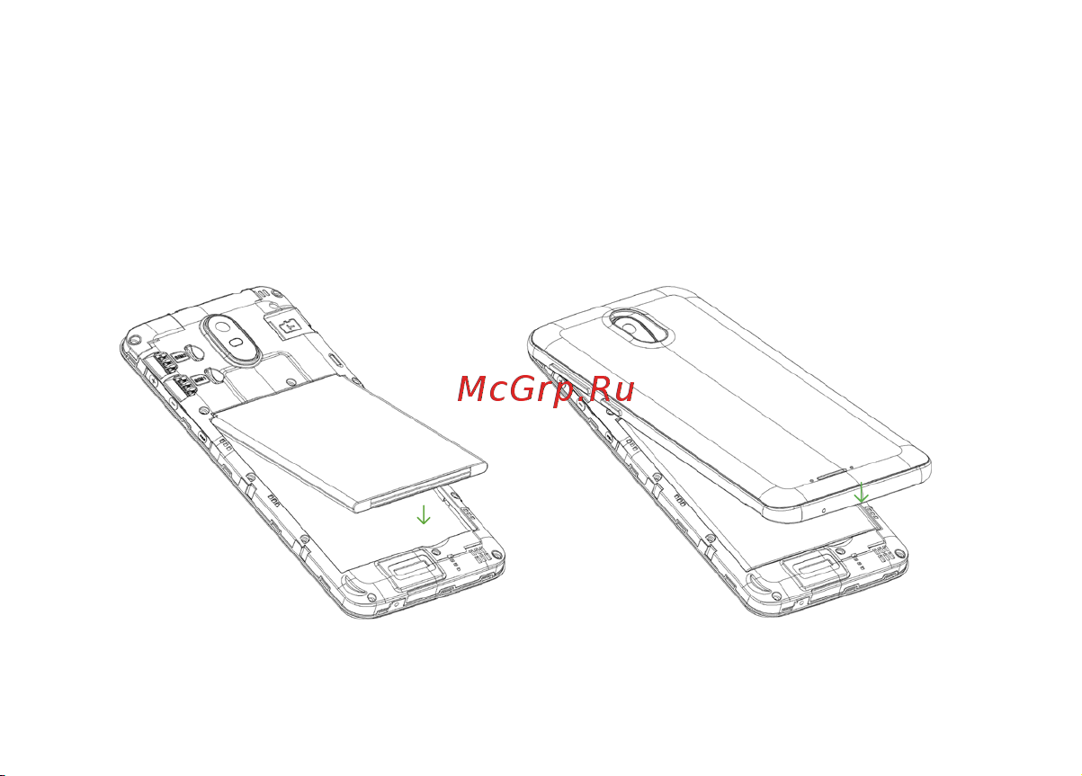 BQ 5004G Fox [17/60] Уста новка а ккумулятора