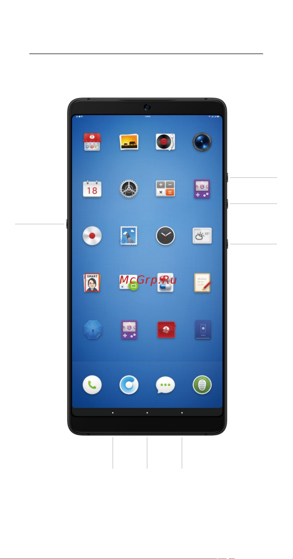 Smartisan U3 Pro 4+64GB [2/15] Описание кнопок управления