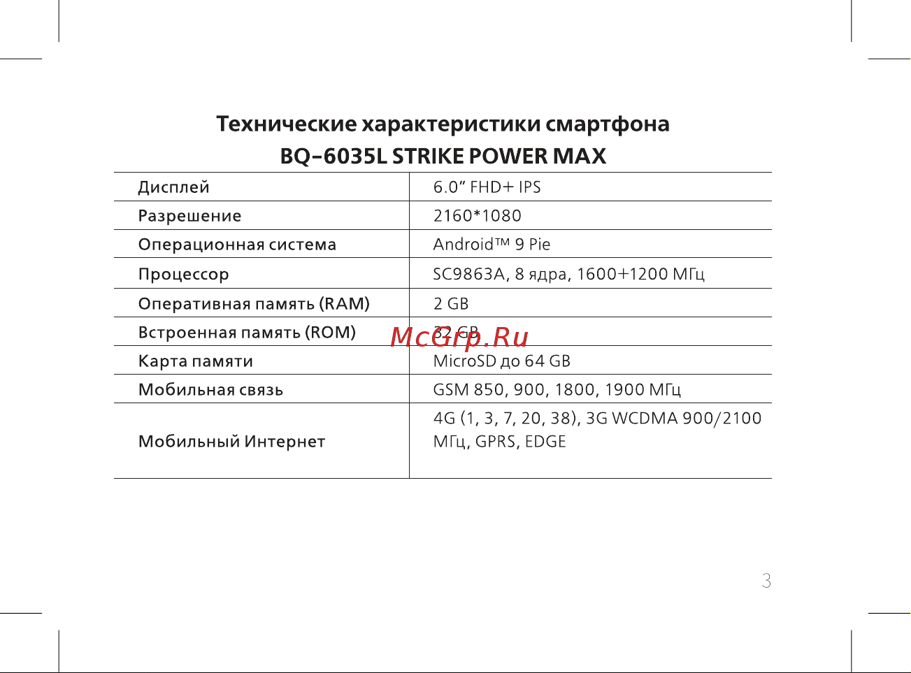 BQ 6035L Strike Power MAX Руководство по эксплуатации онлайн [5/74] 774866
