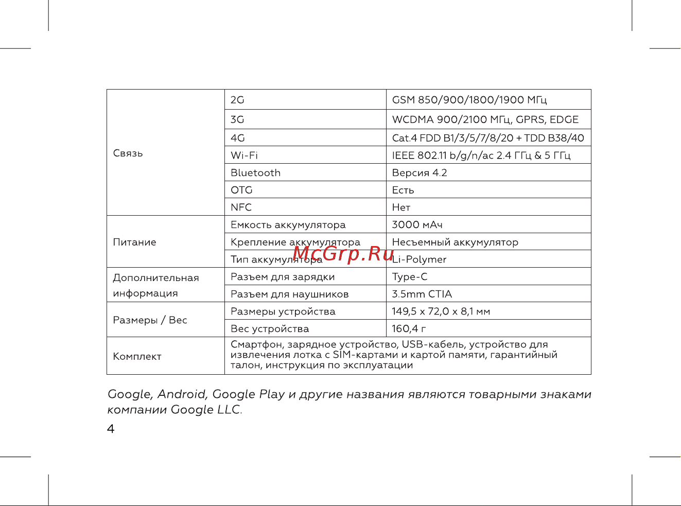 BQ 5732L Aurora SE Руководство по эксплуатации онлайн [6/72] 774870