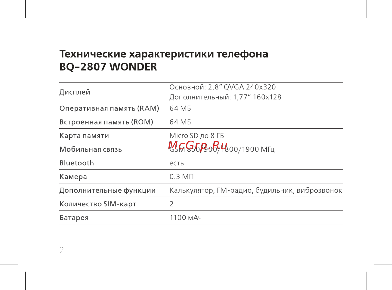 BQ BQ-2807 Wonder Руководство по эксплуатации онлайн [4/48] 774885