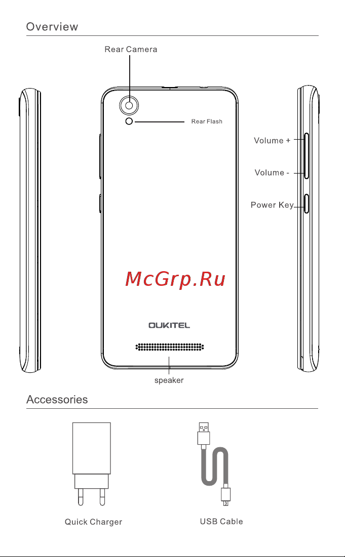 Oukitel С10 Руководство по эксплуатации онлайн [4/35] 774969