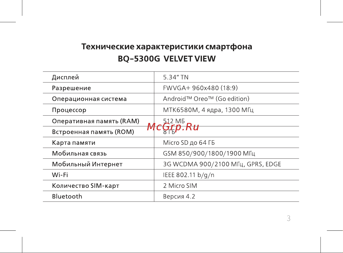 BQ BQ-5300G Руководство по эксплуатации онлайн [5/60] 775023