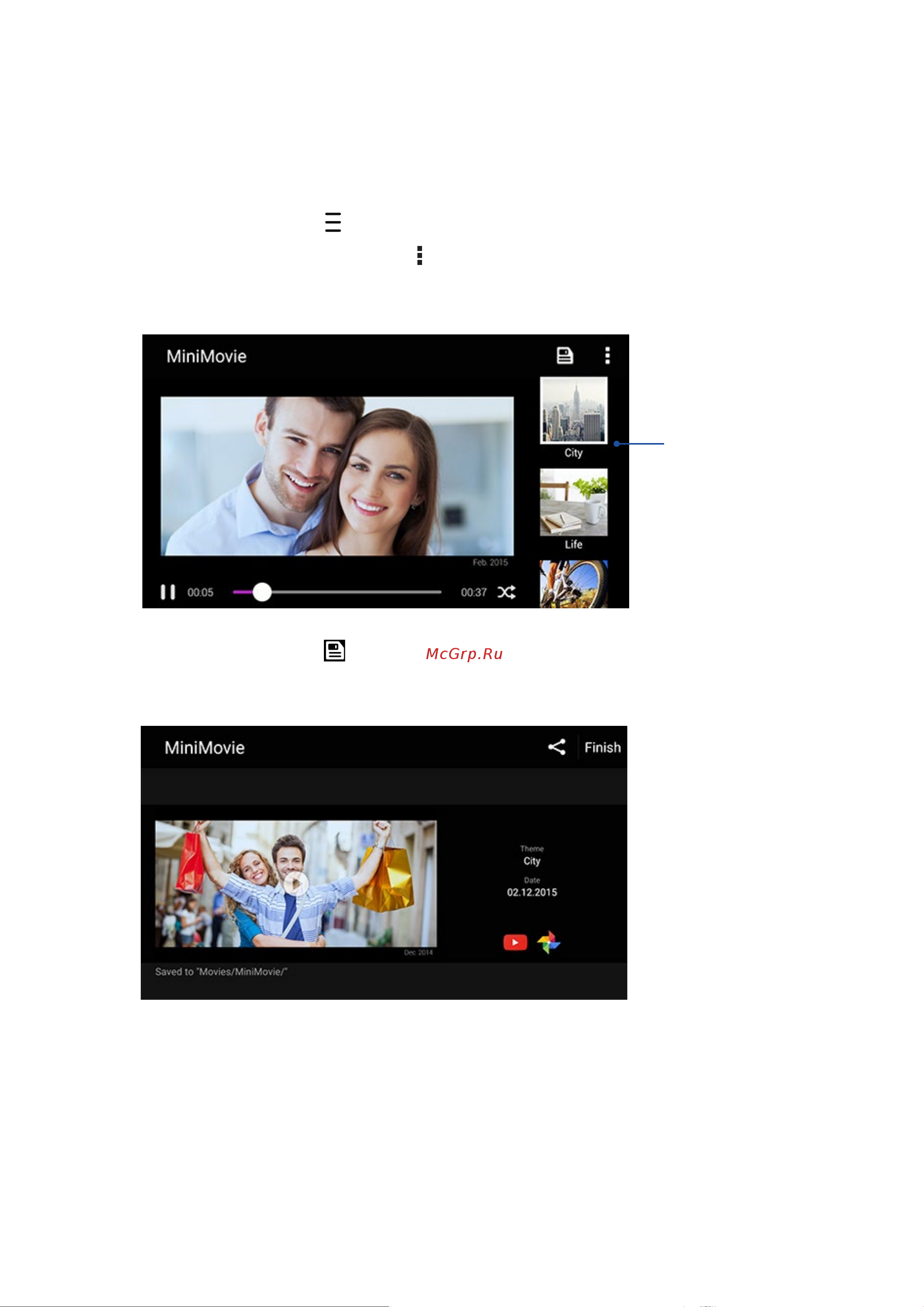 Asus ZE 520 KL 32Gb [81/116] Использование minimovie