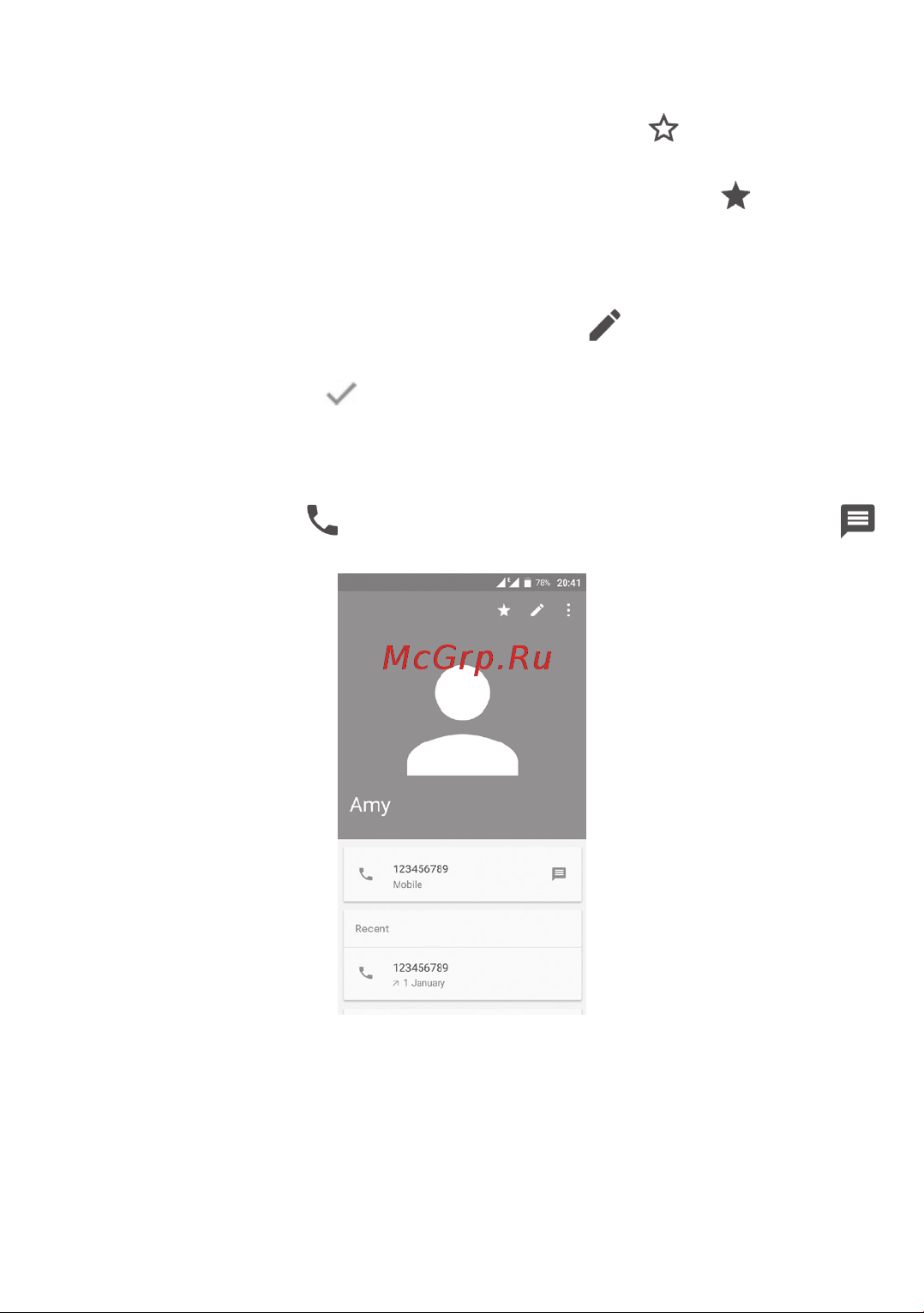 Alcatel 5056D UV Slate (Baby Skin) [39/103] Редактирование контактов