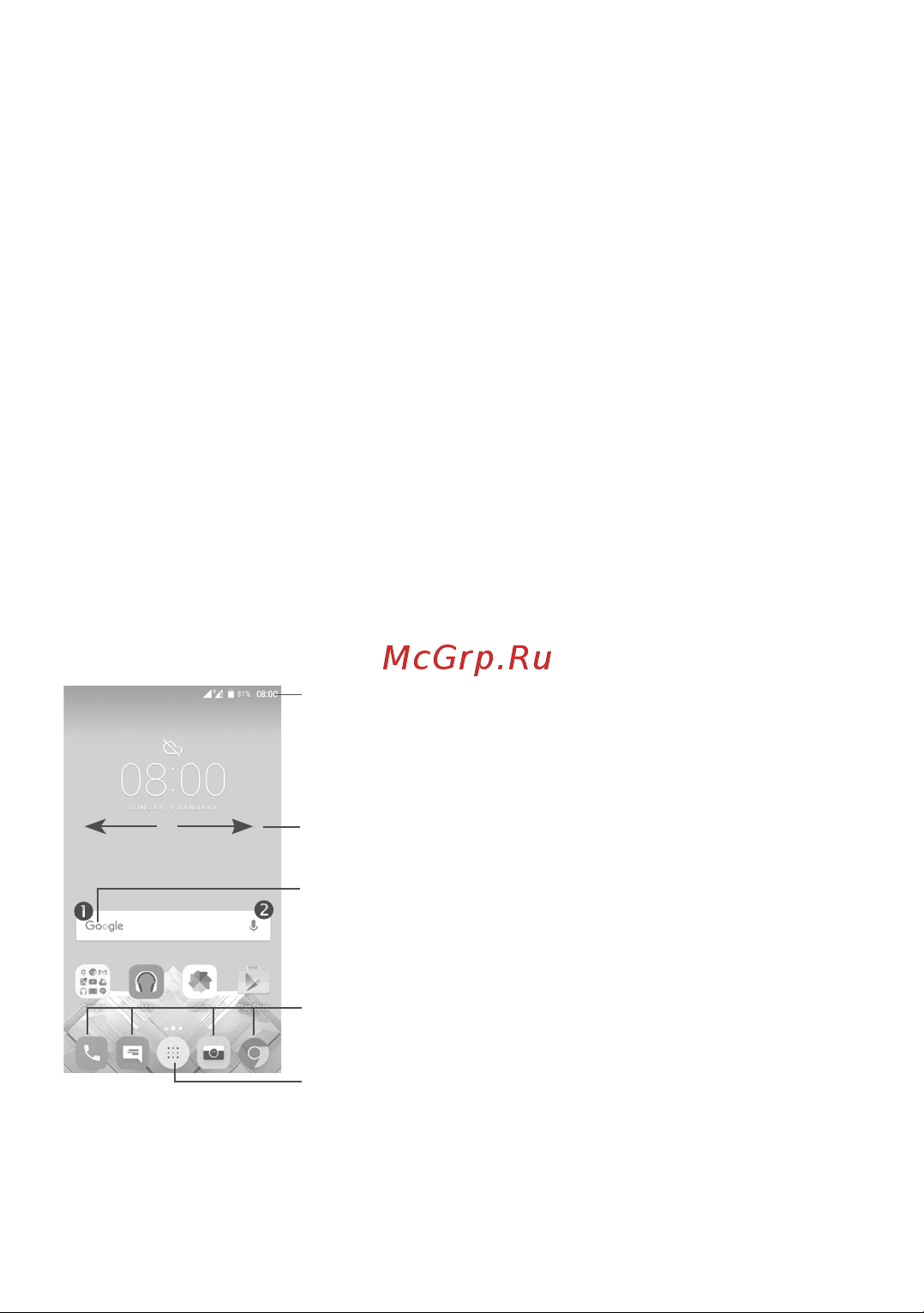 Alcatel 5056D POP4 [21/103] Главный экран
