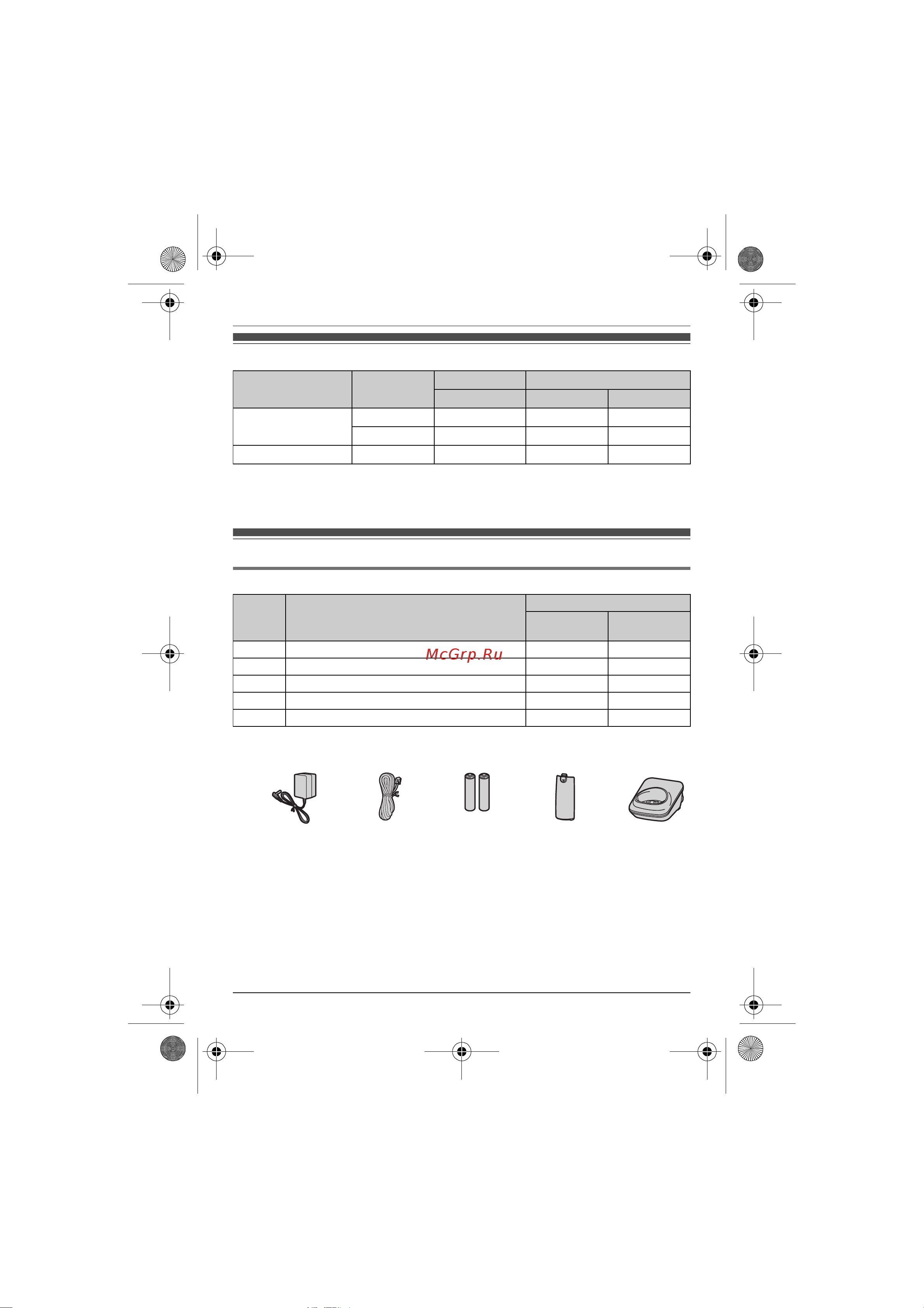 Panasonic KX-TG 1612 RU 1 [3/36] Информация об аксессуарах