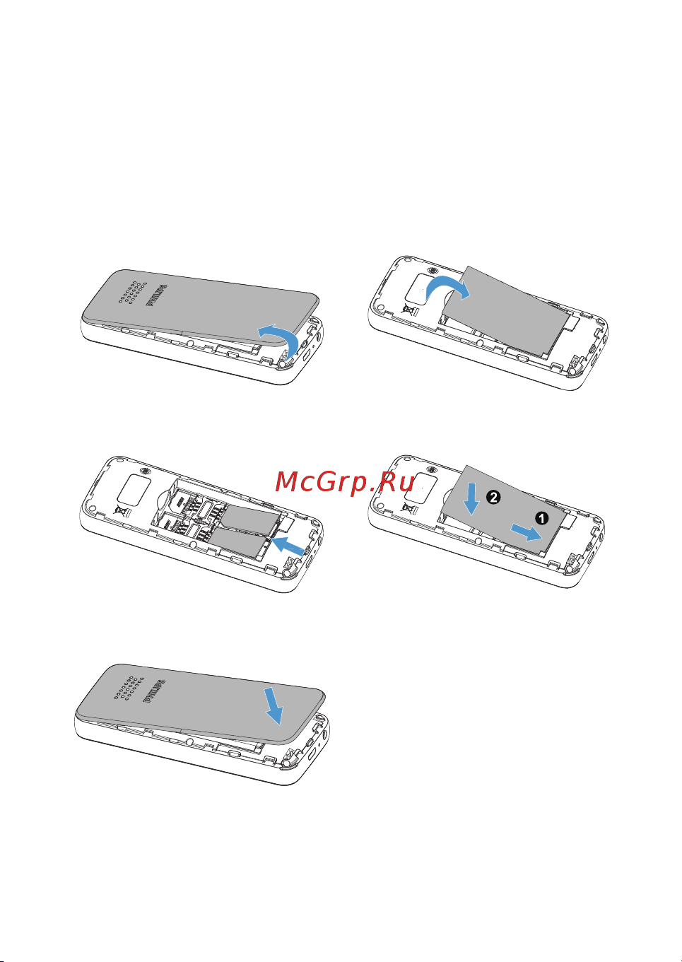 Philips Xenium E106 [23/54] Introducerea cartelei sim