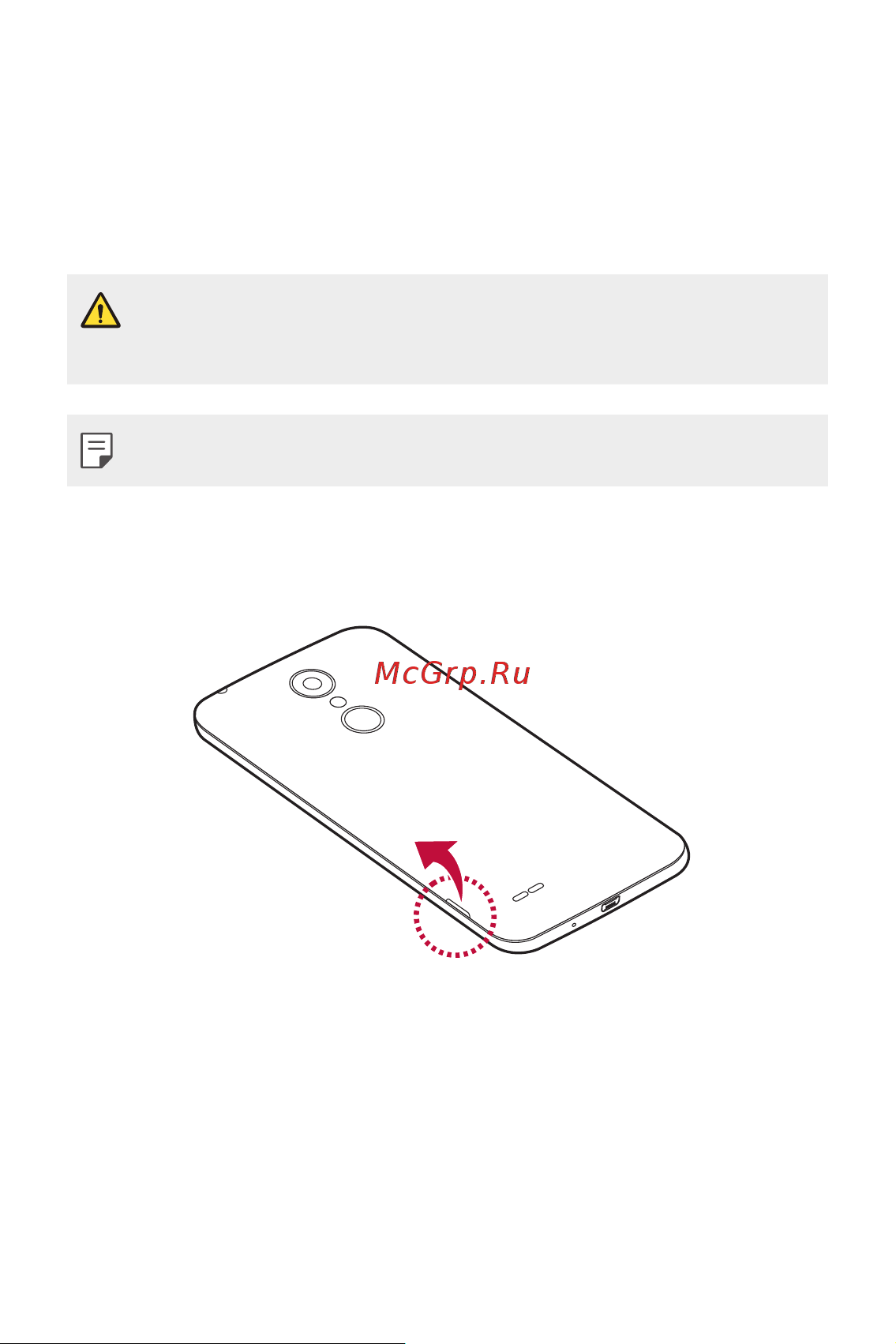 LG K8 (X240) [193/342] Sim картасын және батареяны салу