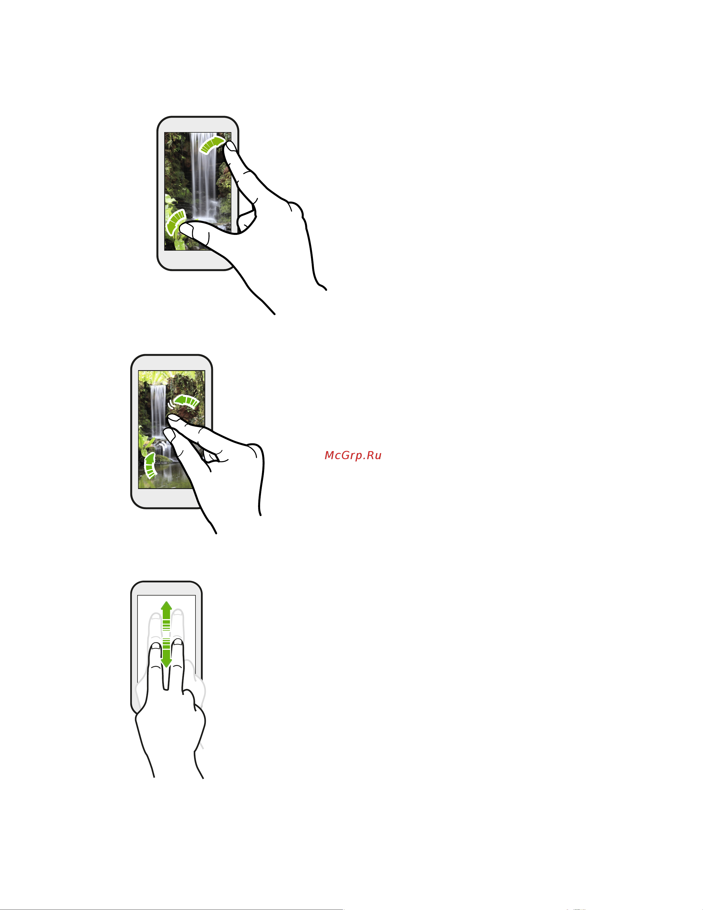 HTC One E9s Dual [27/202] Проведение двумя пальцами