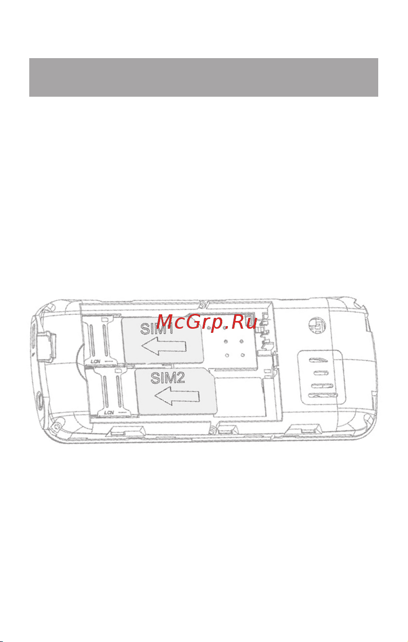 Ginzzu M108 Dual [13/28] Подготовка к работе 1 установка sim карт