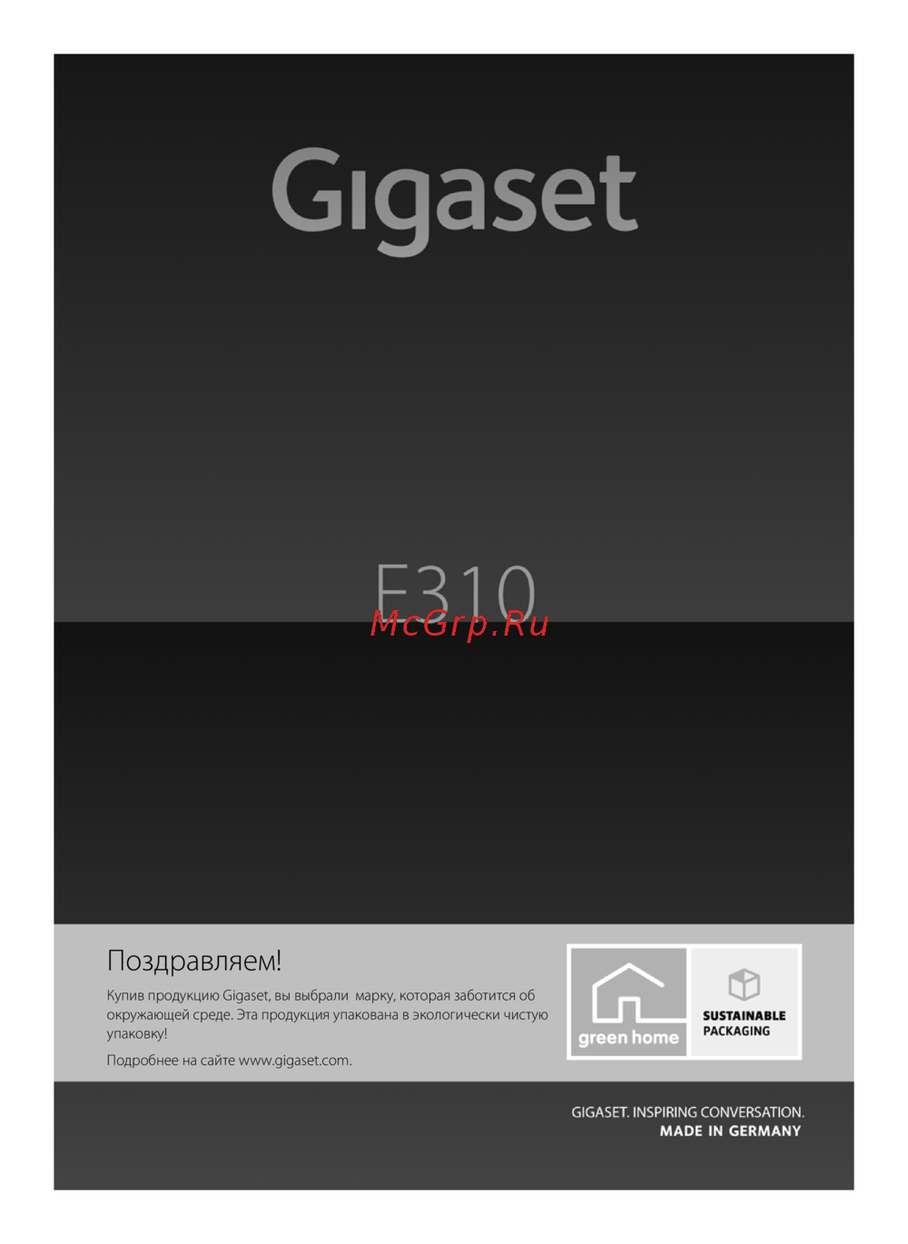 Gigaset E310 RUS Руководство по эксплуатации