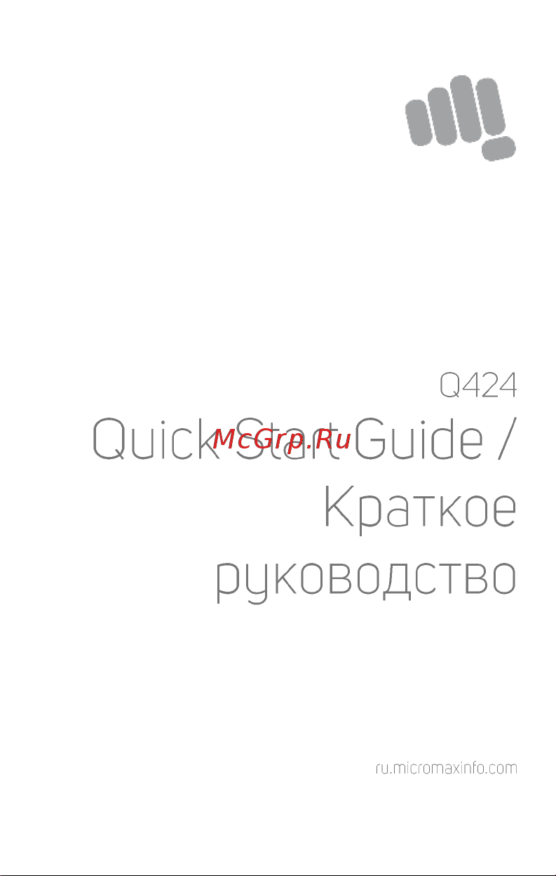 Micromax BOLT Q424 Руководство по эксплуатации онлайн