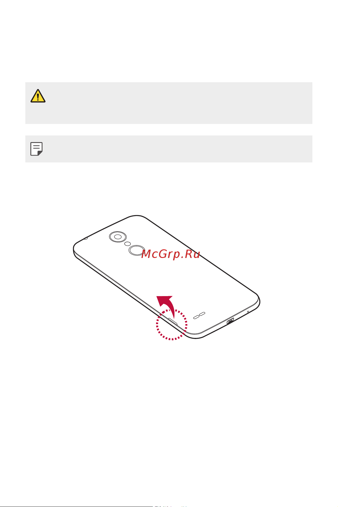LG K7 X230 [22/341] Установка sim карты и аккумулятора