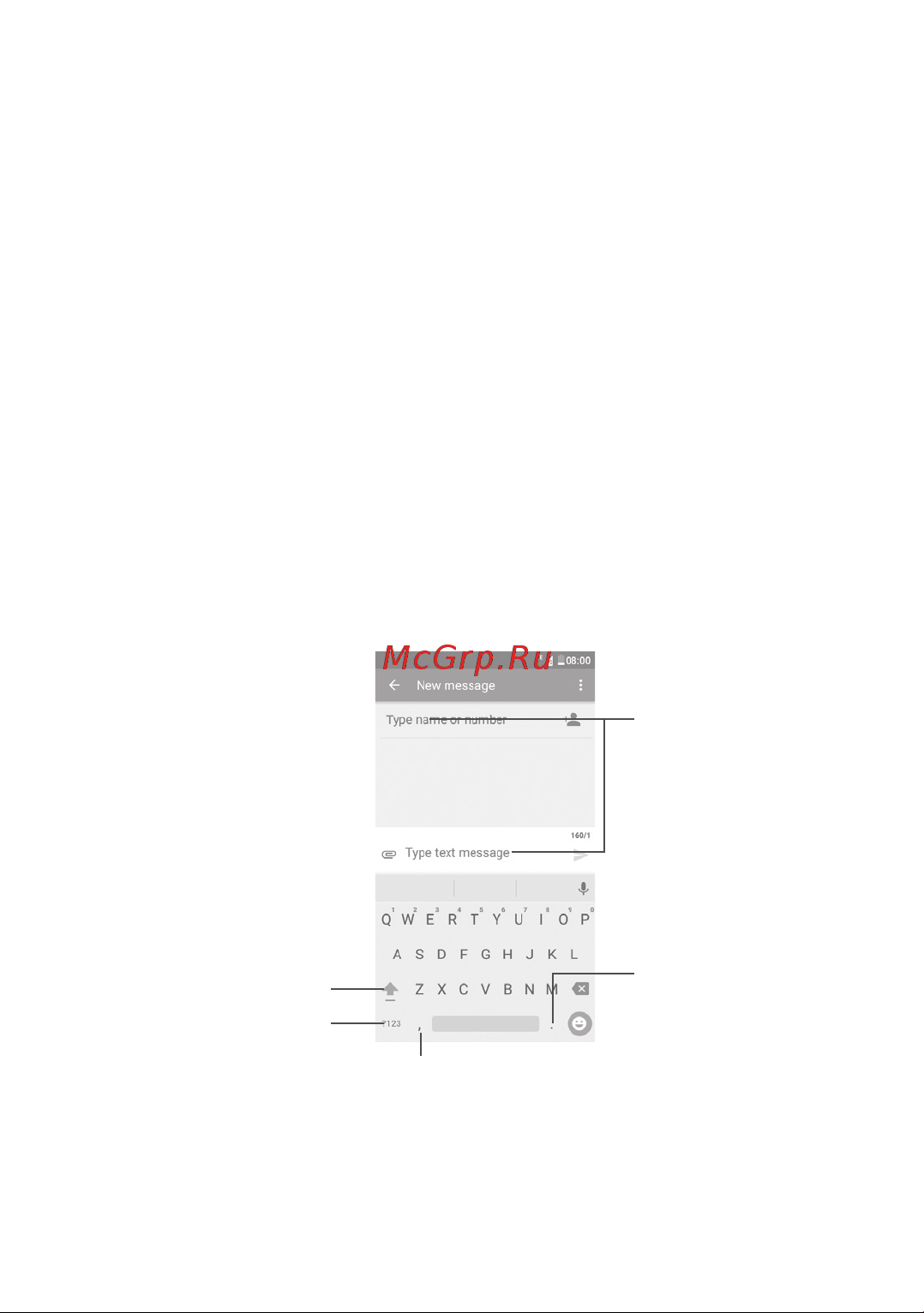 Alcatel PIXI 4 4034D [28/116] Ввод текста