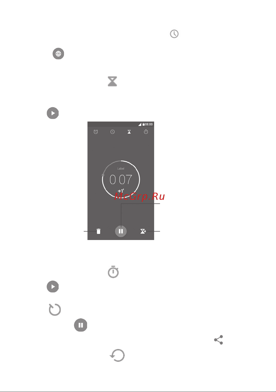 Alcatel PIXI 4 4034D [54/116] Мировое время
