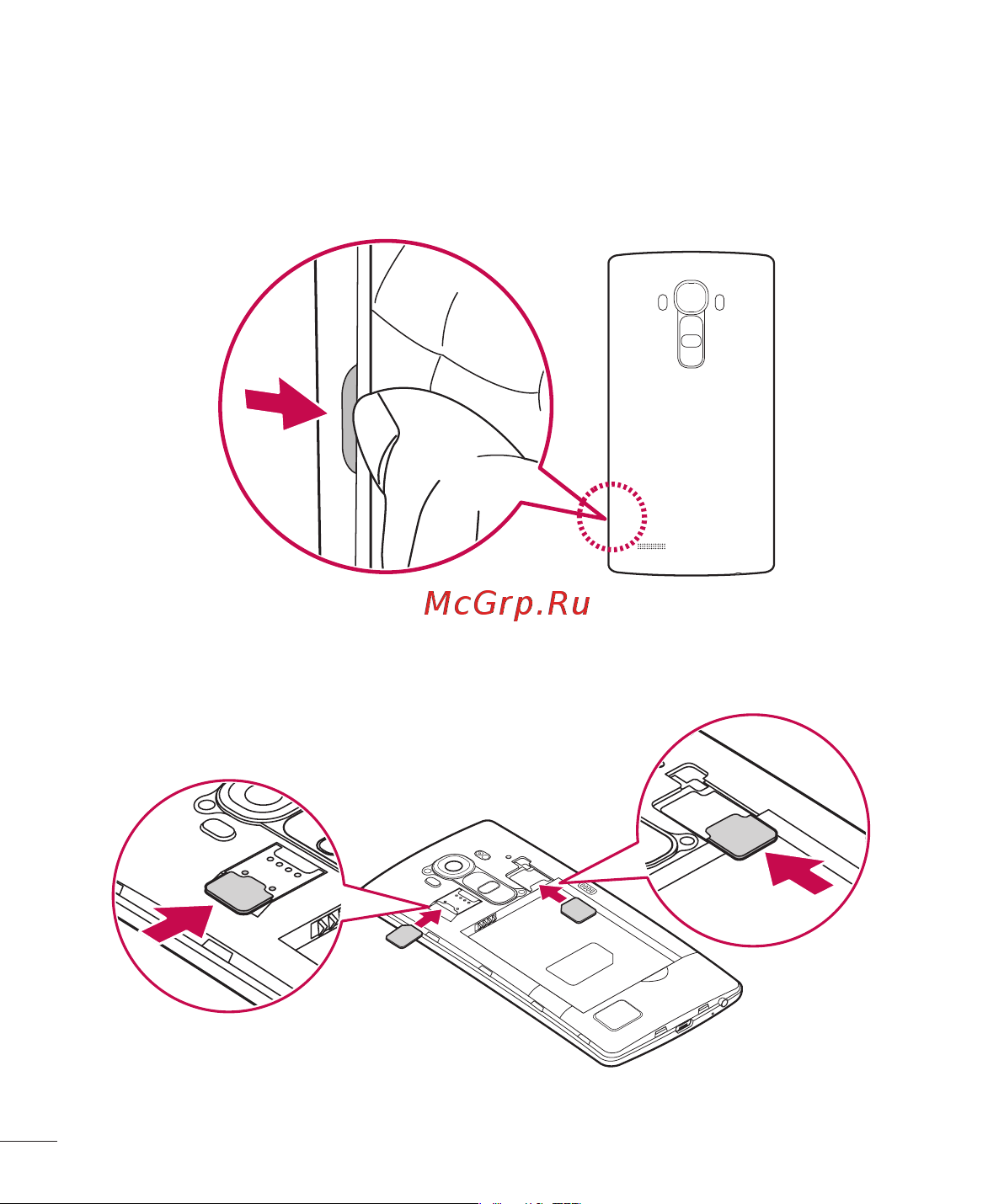LG H818P G4 Leather [388/472] Installing the sim or usim card and battery