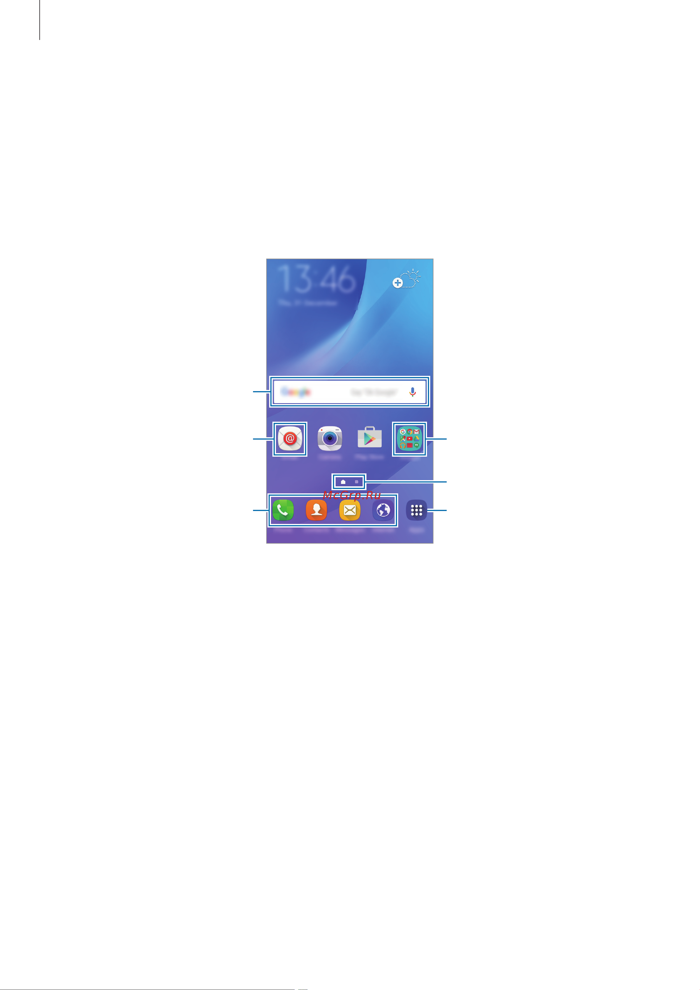 Samsung Galaxy J3 (SM-J320) [21/86] Главный экран