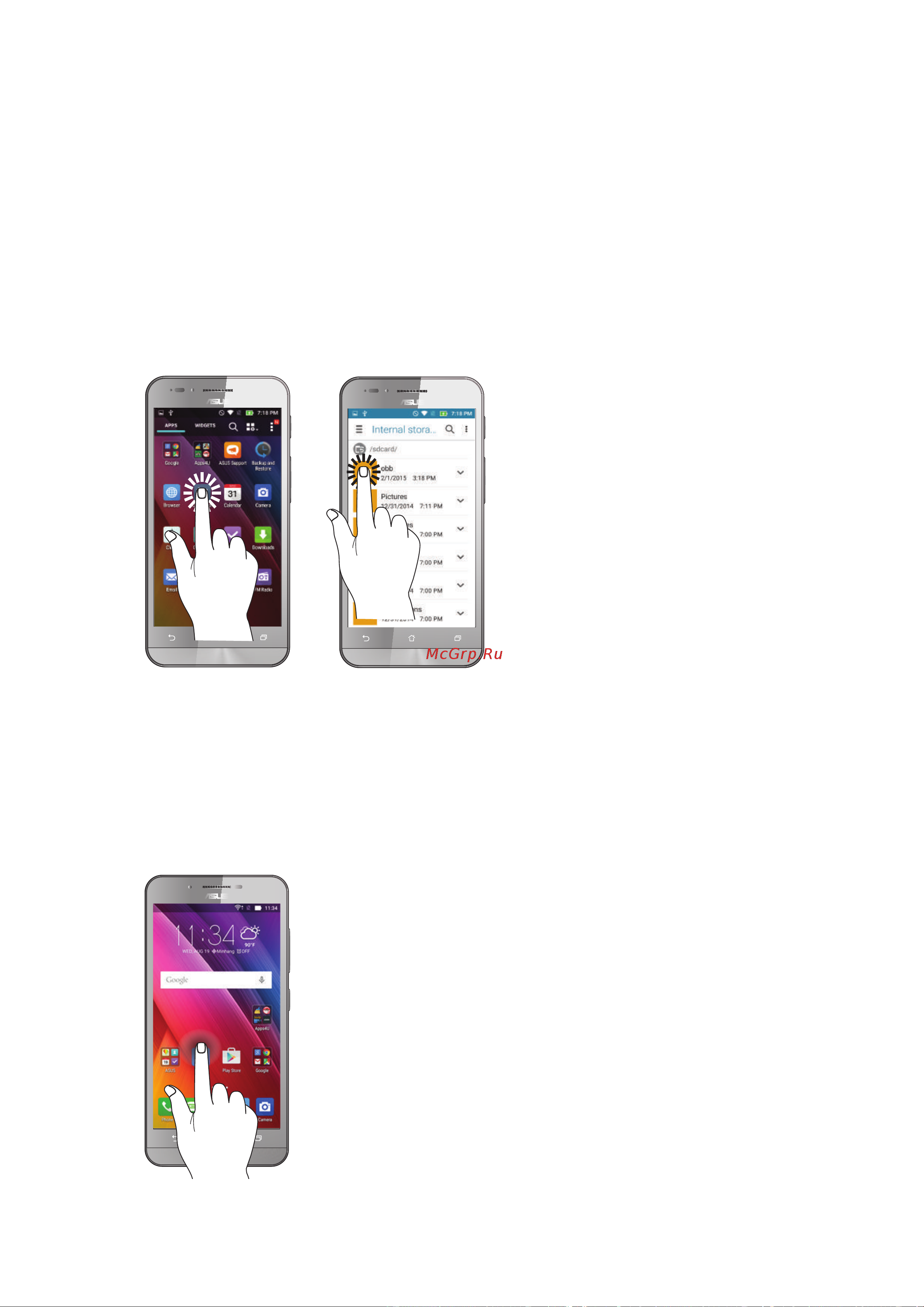 Asus ZC500TG Zenfone Go 8Gb [20/105] Использование сенсорного экрана