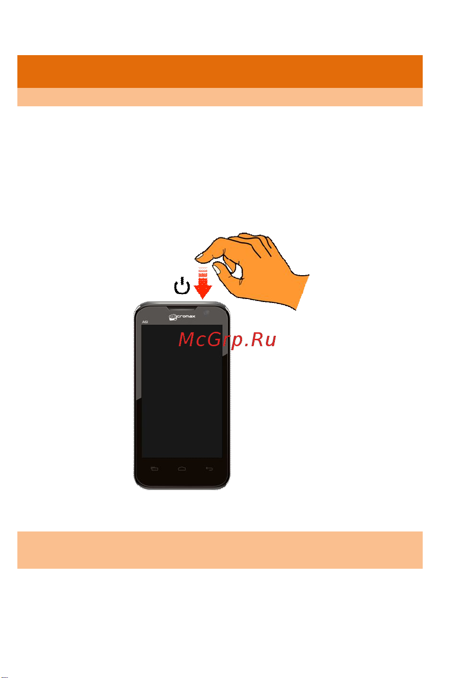 Micromax A61 Bolt [23/65] Включение выключение смартфона
