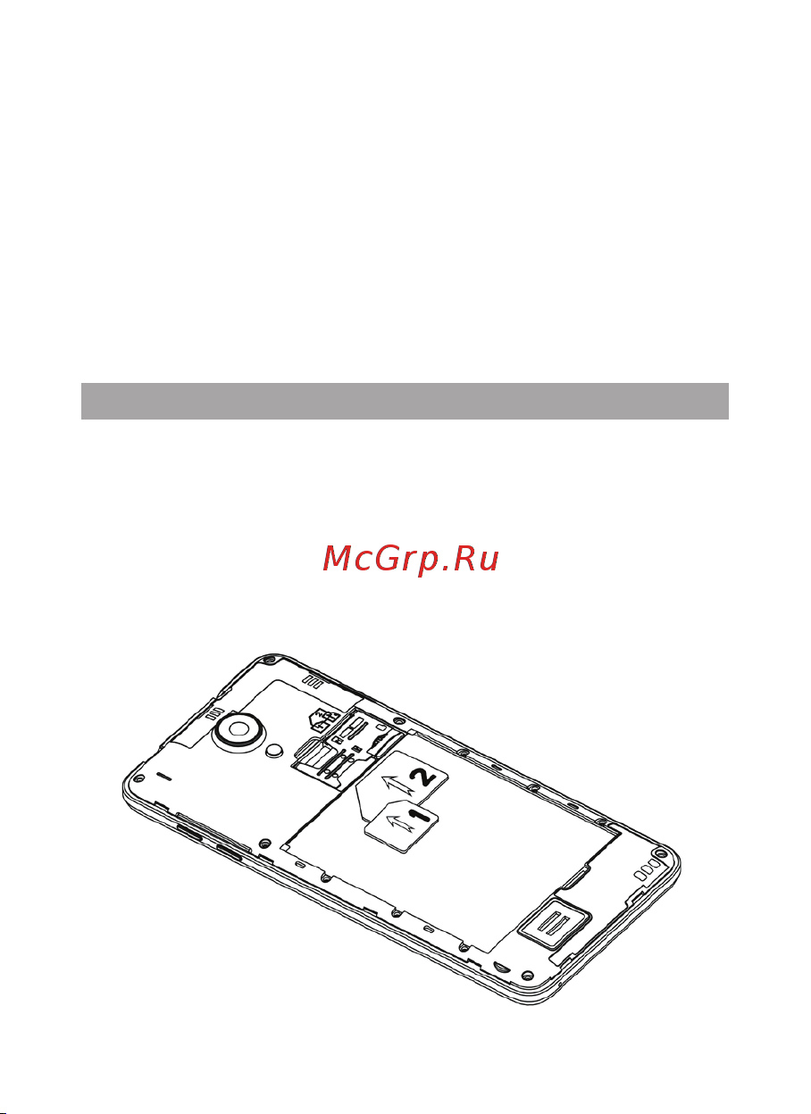 Texet X-slim (TM-4782) [12/50] Установка sim карт