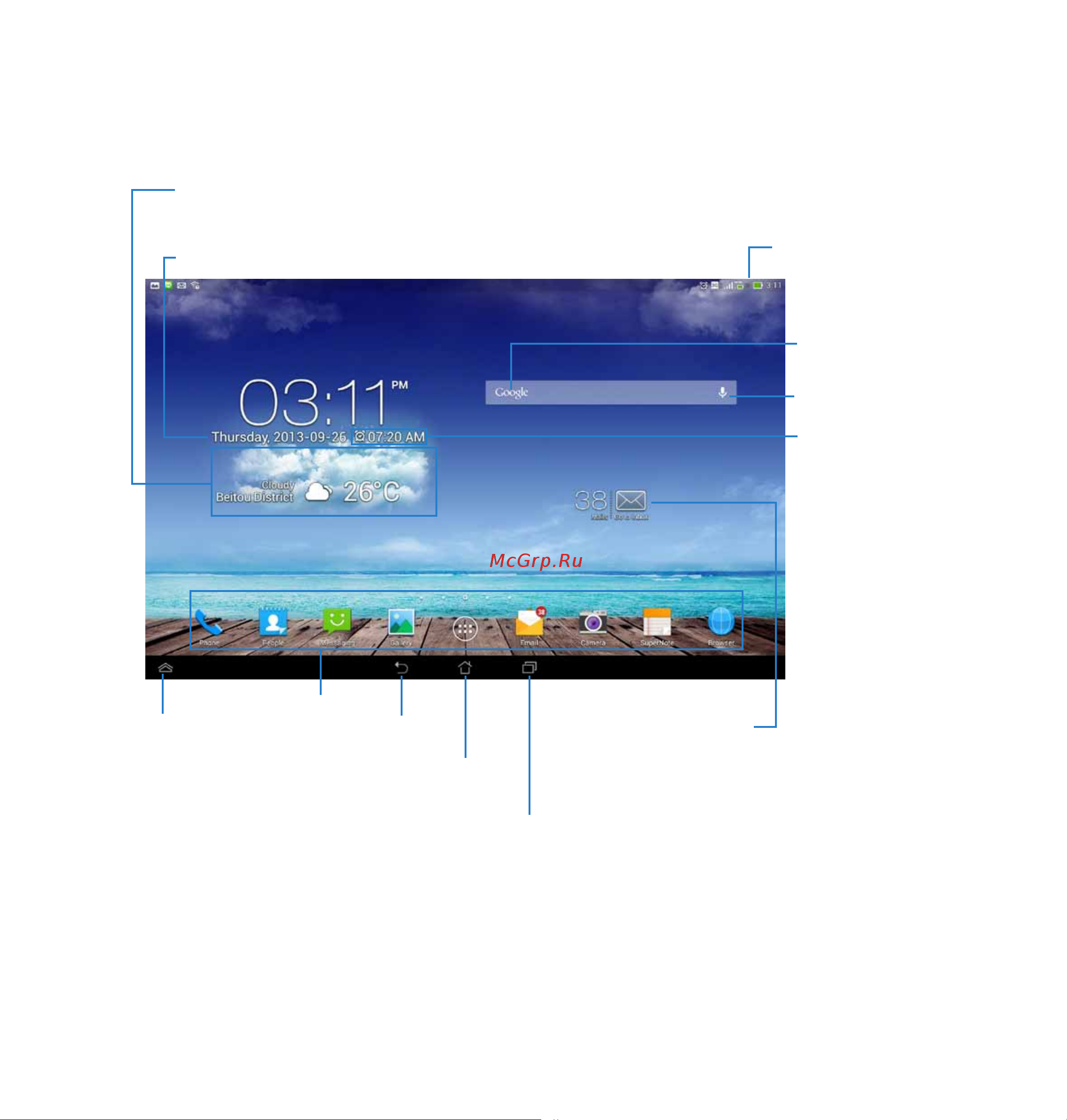 Asus The New PadFone A80 [17/69] Главный экран