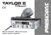 PRESIDENT ELECTRONICS PRESIDENT TAYLOR II Classic Руководство по эксплуатации