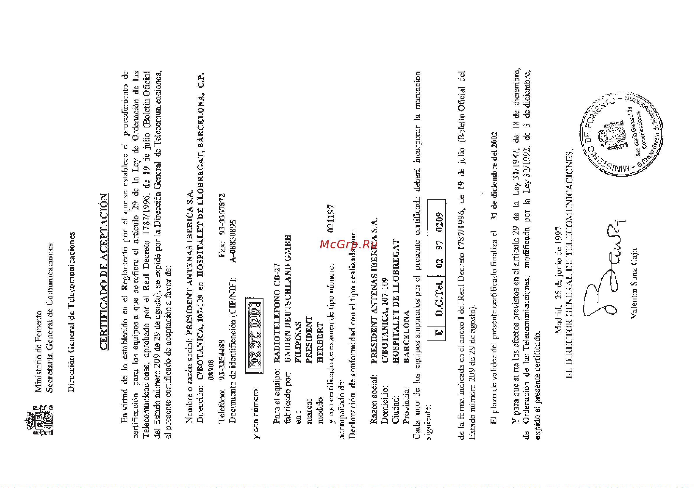 PRESIDENT ELECTRONICS PRESIDENT HERBERT ASC Руководство по эксплуатации онлайн [40/48] 775668