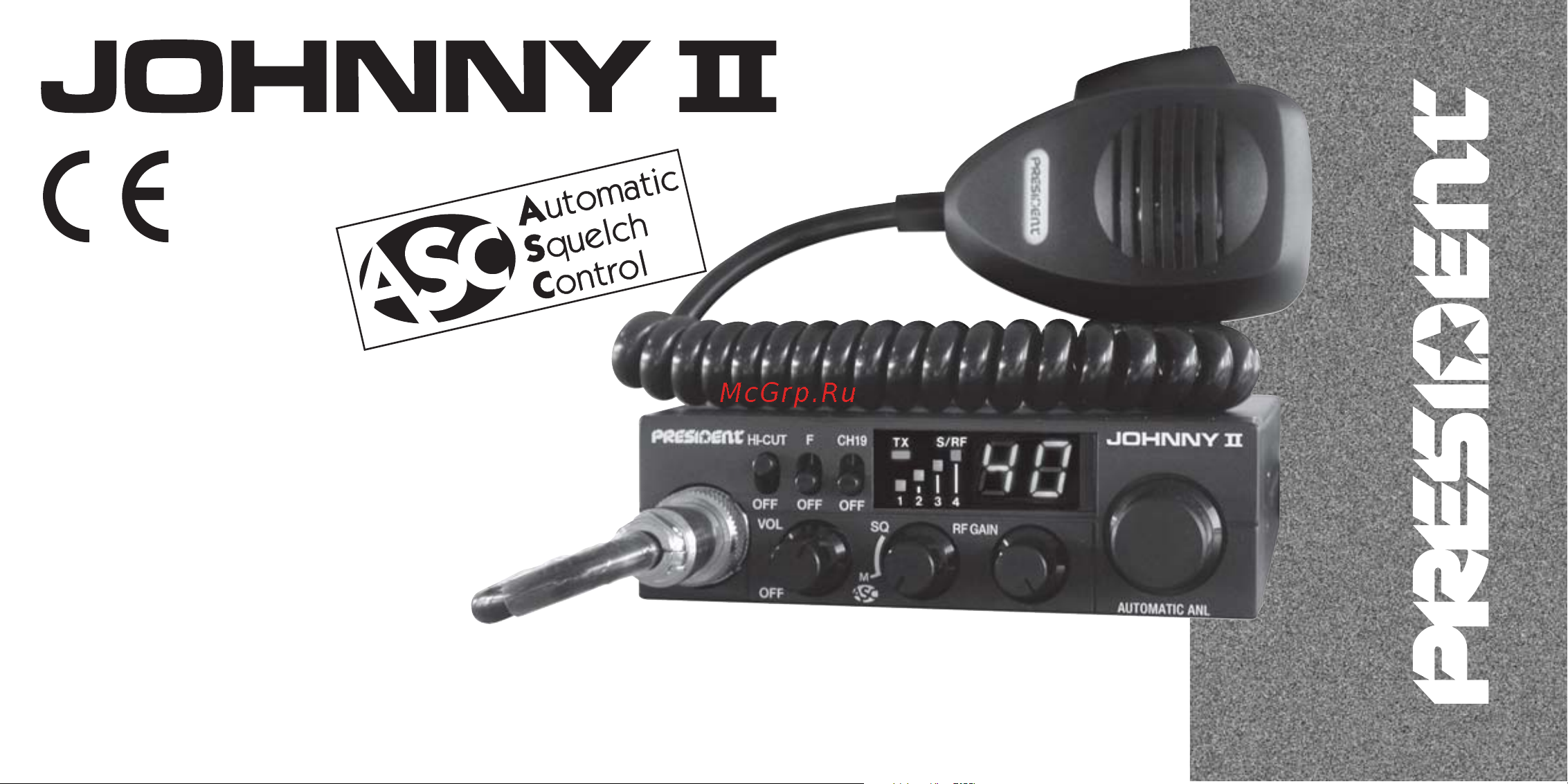 PRESIDENT ELECTRONICS PRESIDENT JOHNNY II ASC Руководство по эксплуатации онлайн