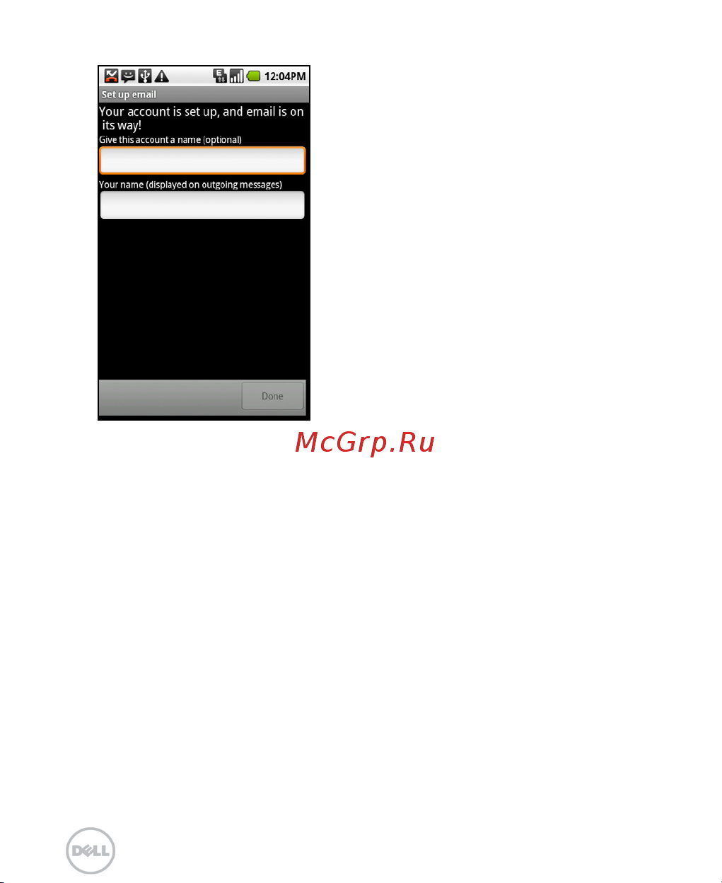 Dell XCD35 Smartphone [50/96] Composing an email
