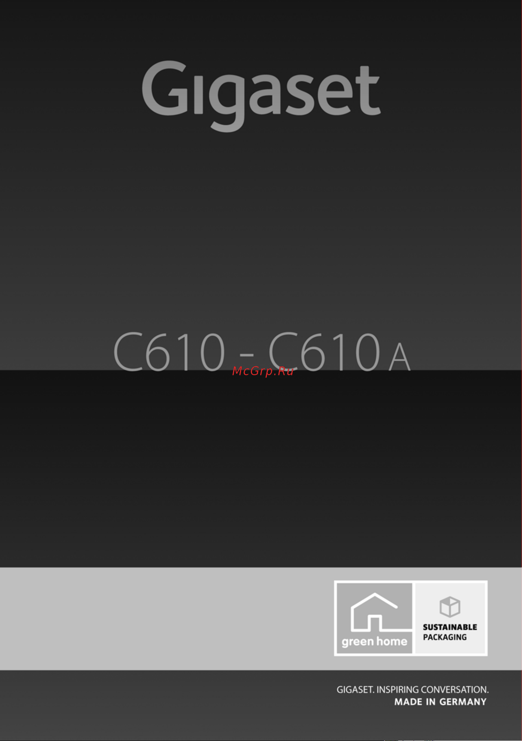 GIGASET COMMUNICATIONS GMBH GIGASET C610A Руководство по эксплуатации онлайн