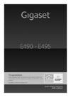 GIGASET COMMUNICATIONS GMBH GIGASET E490 Руководство по эксплуатации