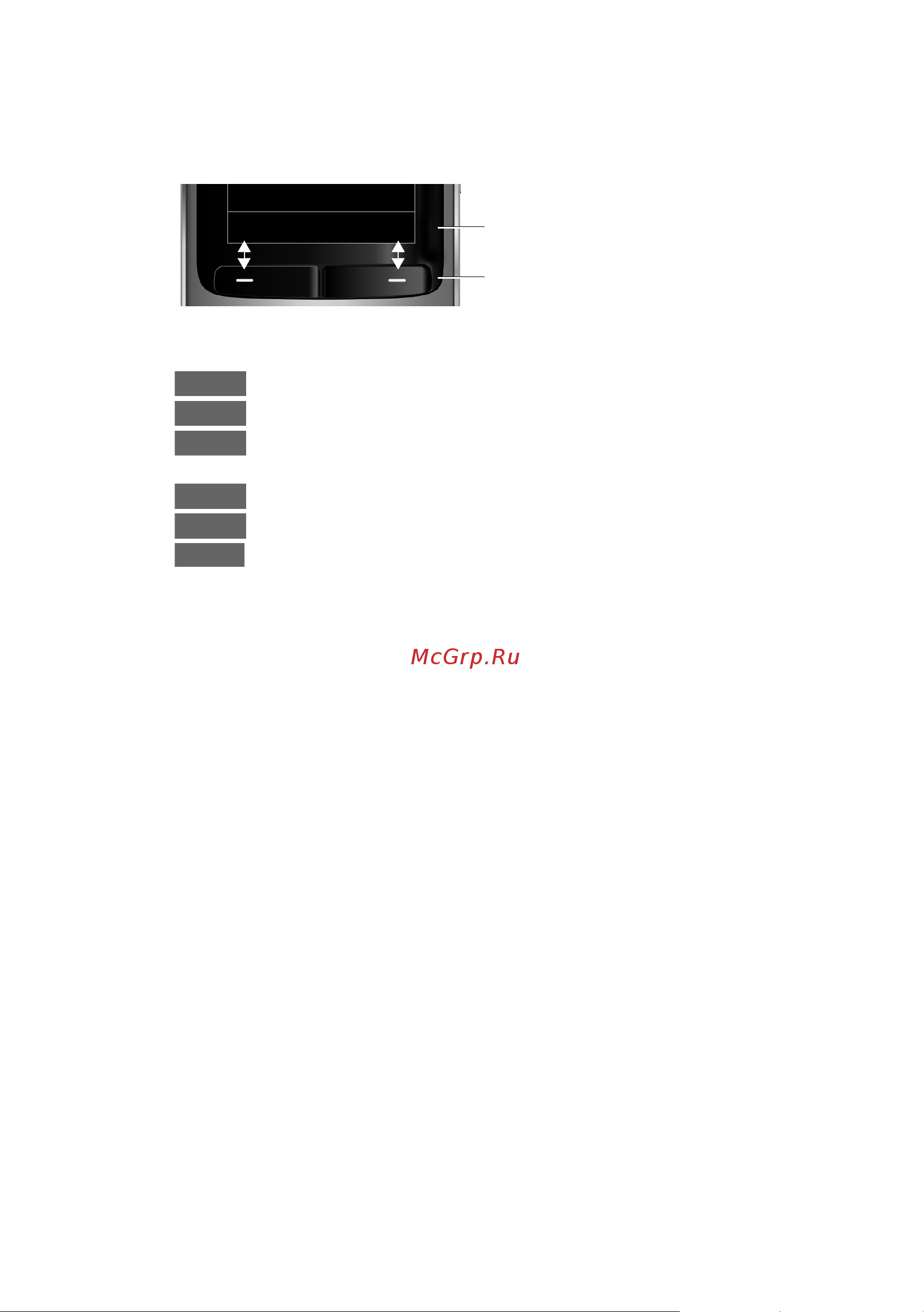 GIGASET COMMUNICATIONS GMBH GIGASET S79H [19/65] Использование дисплейных кнопок