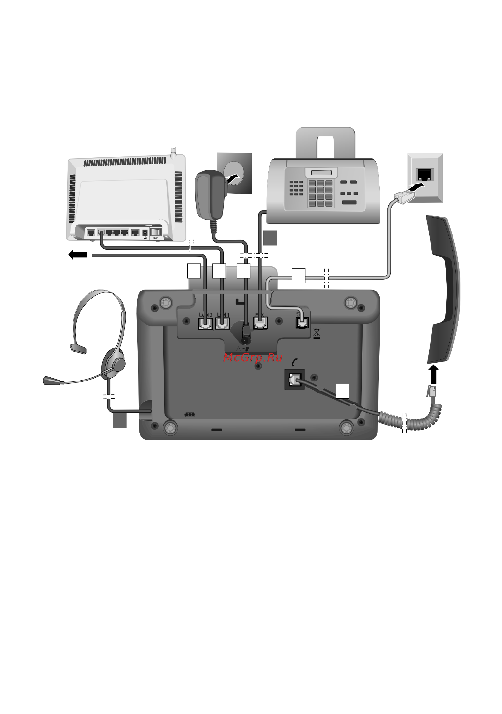 GIGASET COMMUNICATIONS GMBH GIGASET DX800A all in one [15/218] Подключение базового блока