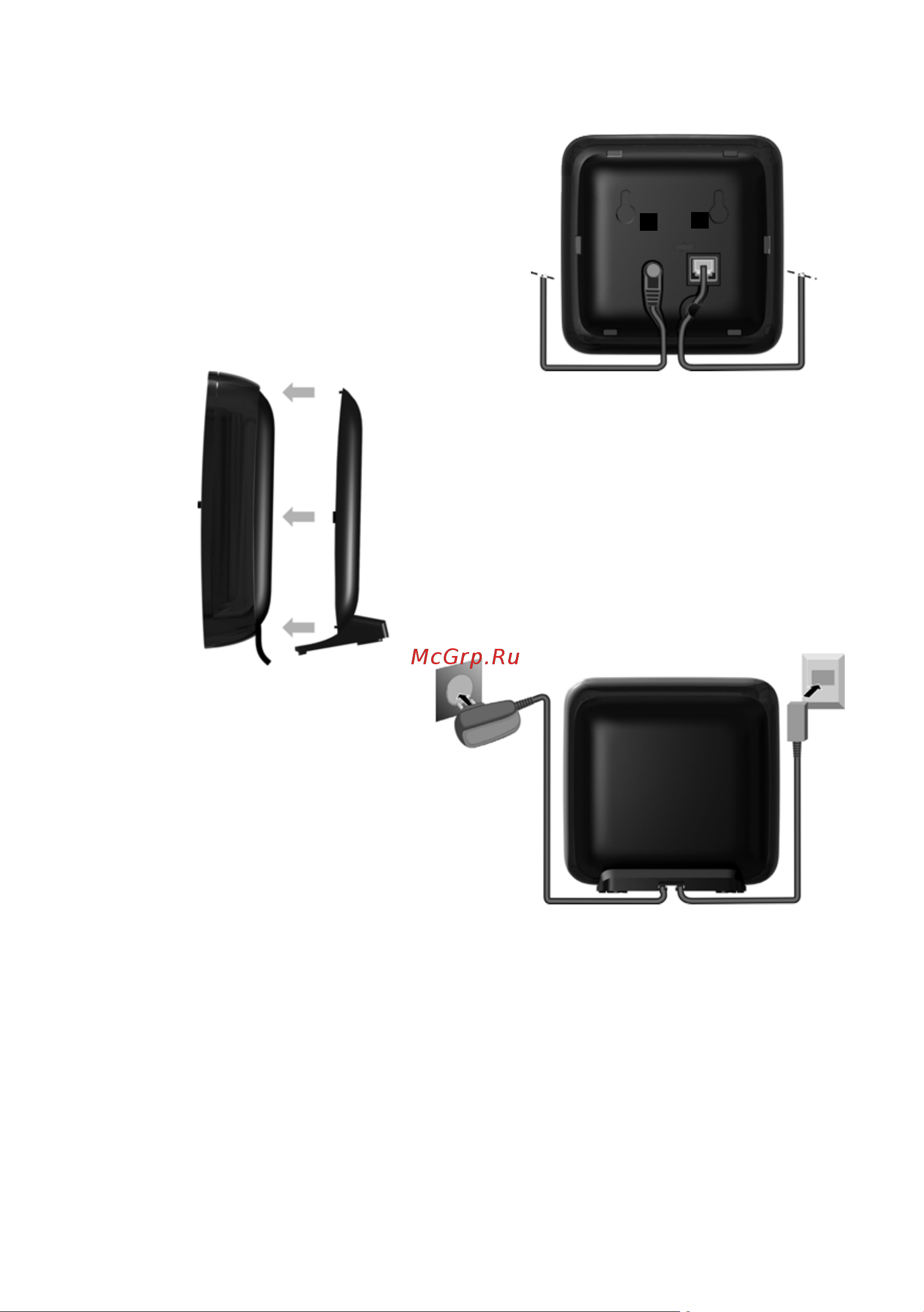 GIGASET COMMUNICATIONS GMBH GIGASET SL400A [16/113] Ïîäêë åíèå áàçîâîãî áëîêà