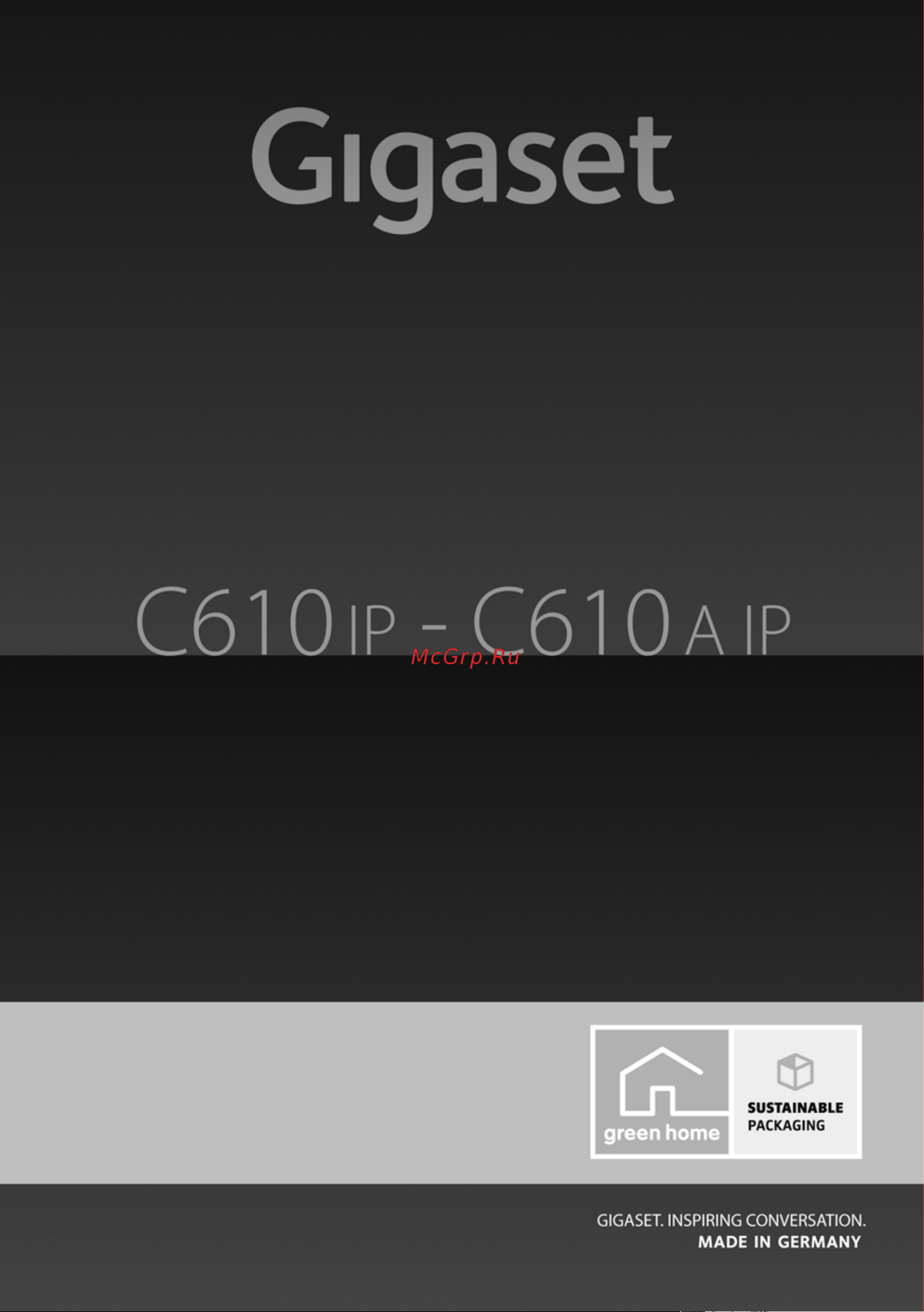 GIGASET COMMUNICATIONS GMBH GIGASET C610A IP Руководство по эксплуатации онлайн