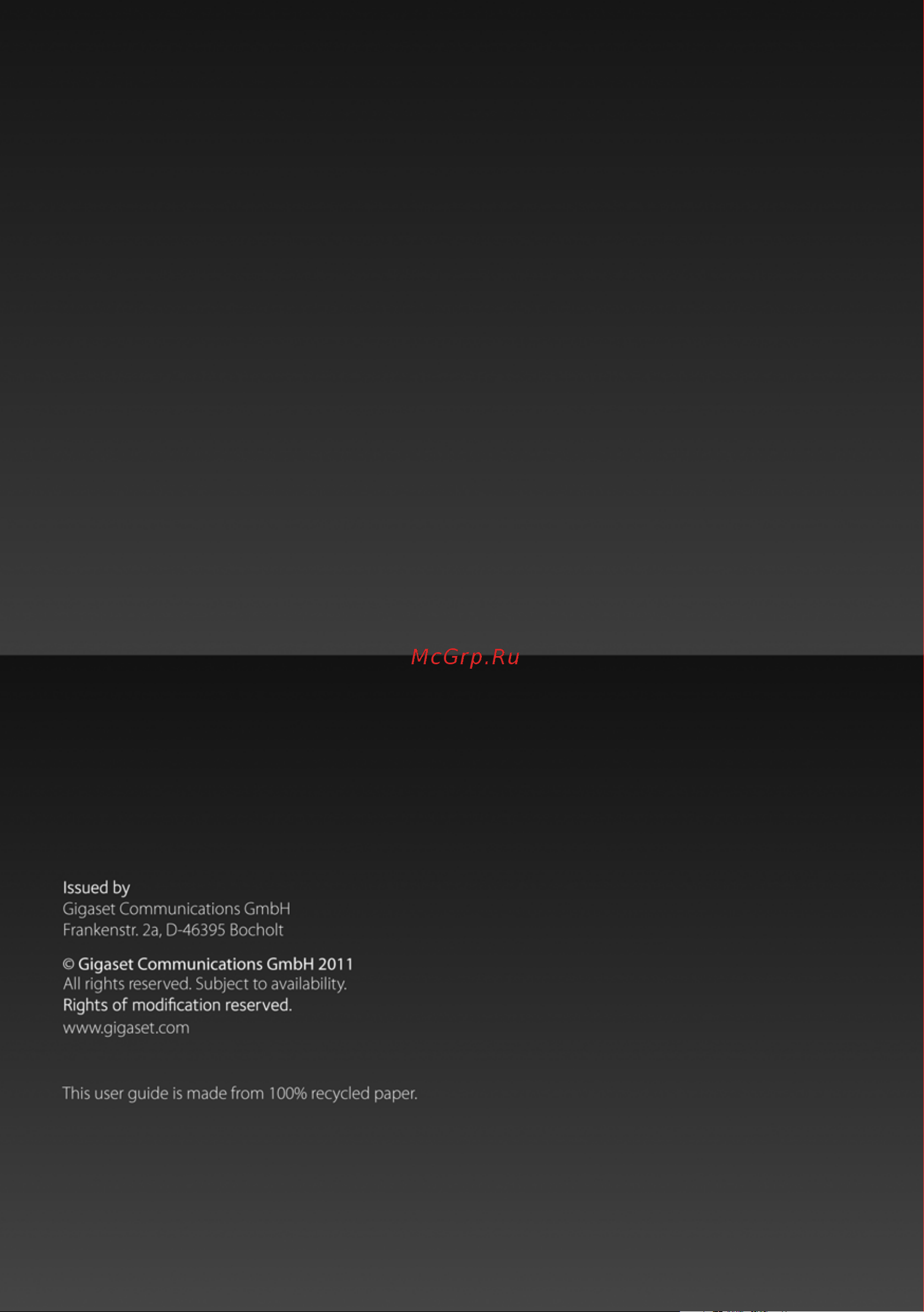 GIGASET COMMUNICATIONS GMBH GIGASET C610A IP Руководство по эксплуатации онлайн [260/260] 775757
