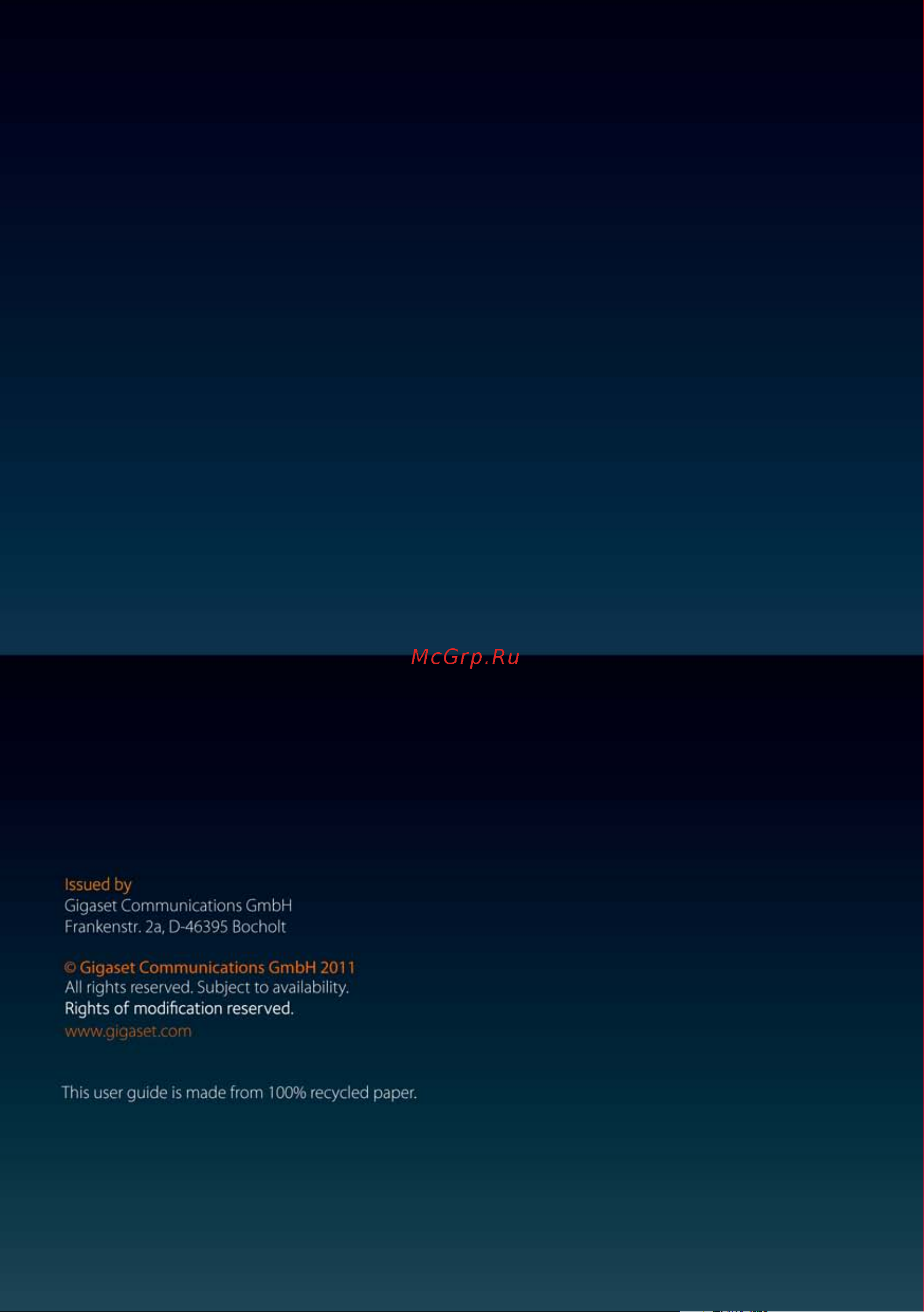 GIGASET COMMUNICATIONS GMBH GIGASET SL400 Руководство по эксплуатации онлайн [113/113] 775758