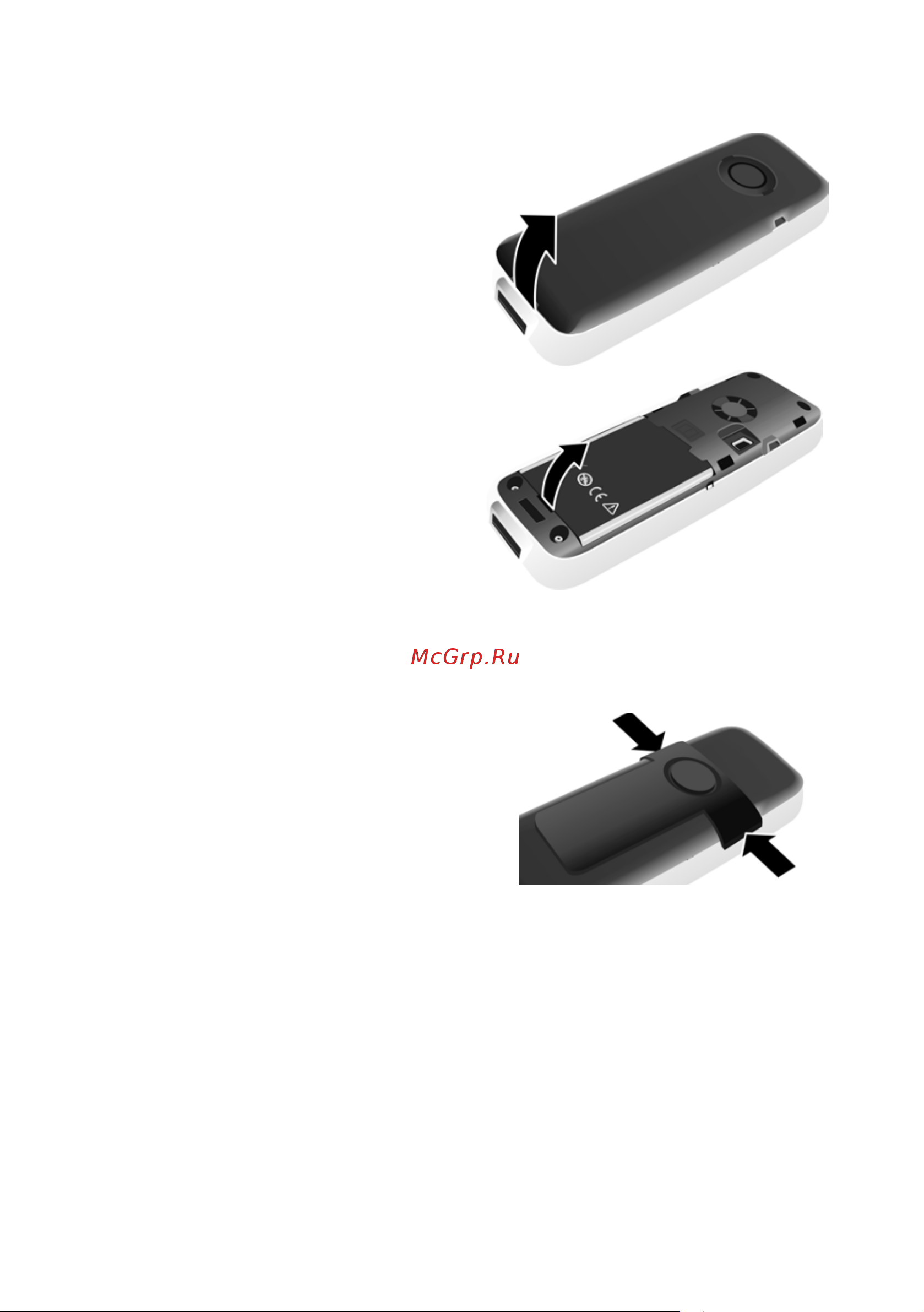 GIGASET COMMUNICATIONS GMBH GIGASET SL785 [15/105] Крепление снятие зажима для ношения на ремне