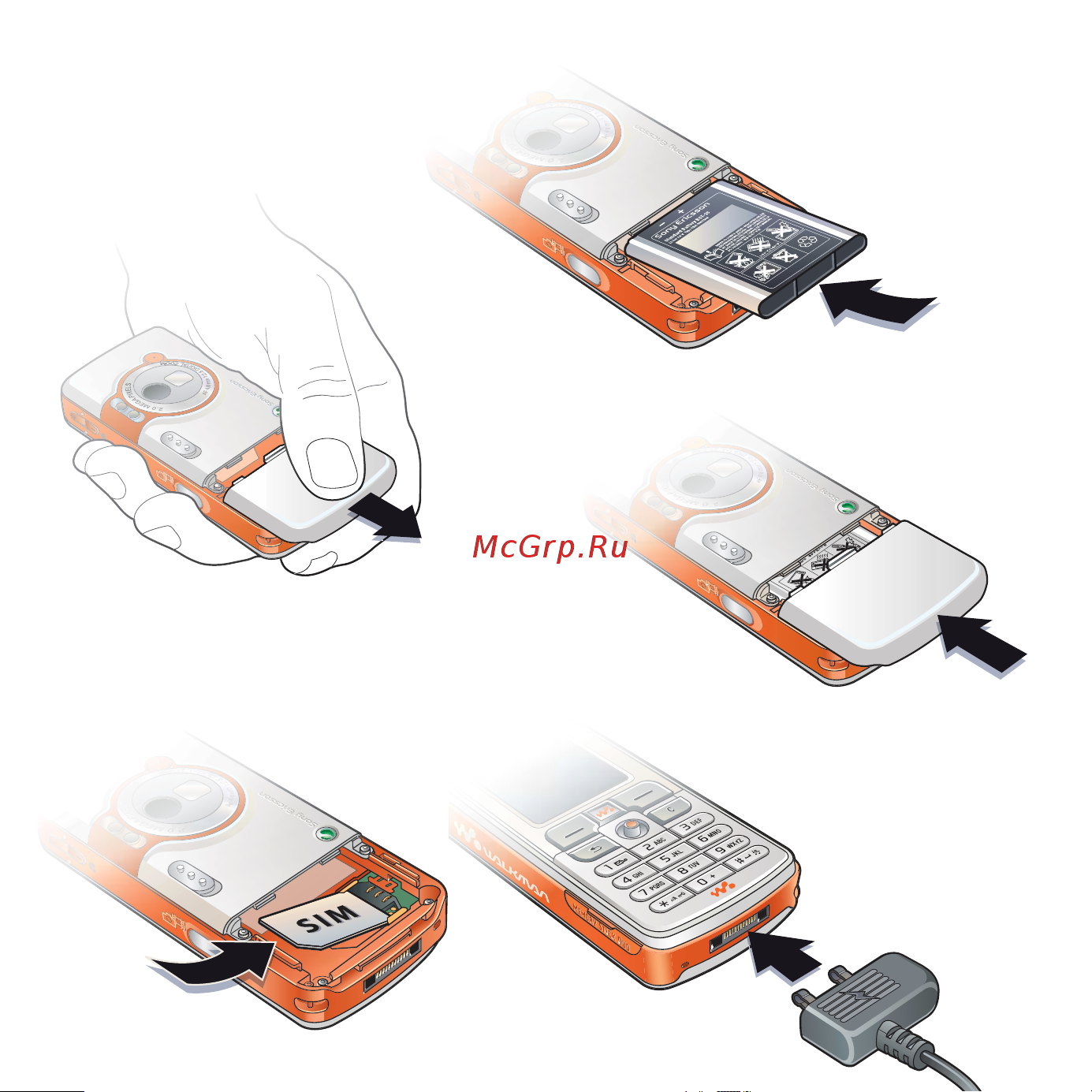 SONY-ERICSSON Sony Ericsson W800i [4/50] Установка аккумулятора и sim карты