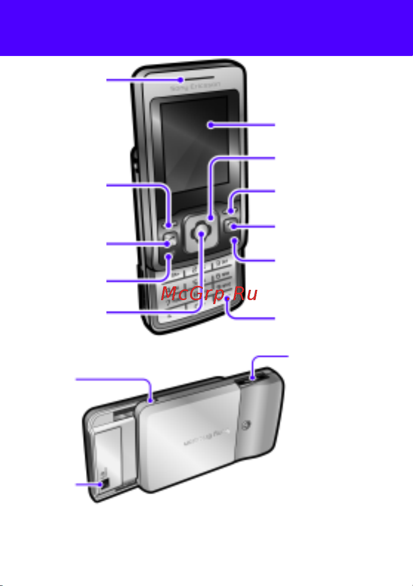 SONY-ERICSSON Sony Ericsson T303 [8/42] Основные элементы телефона
