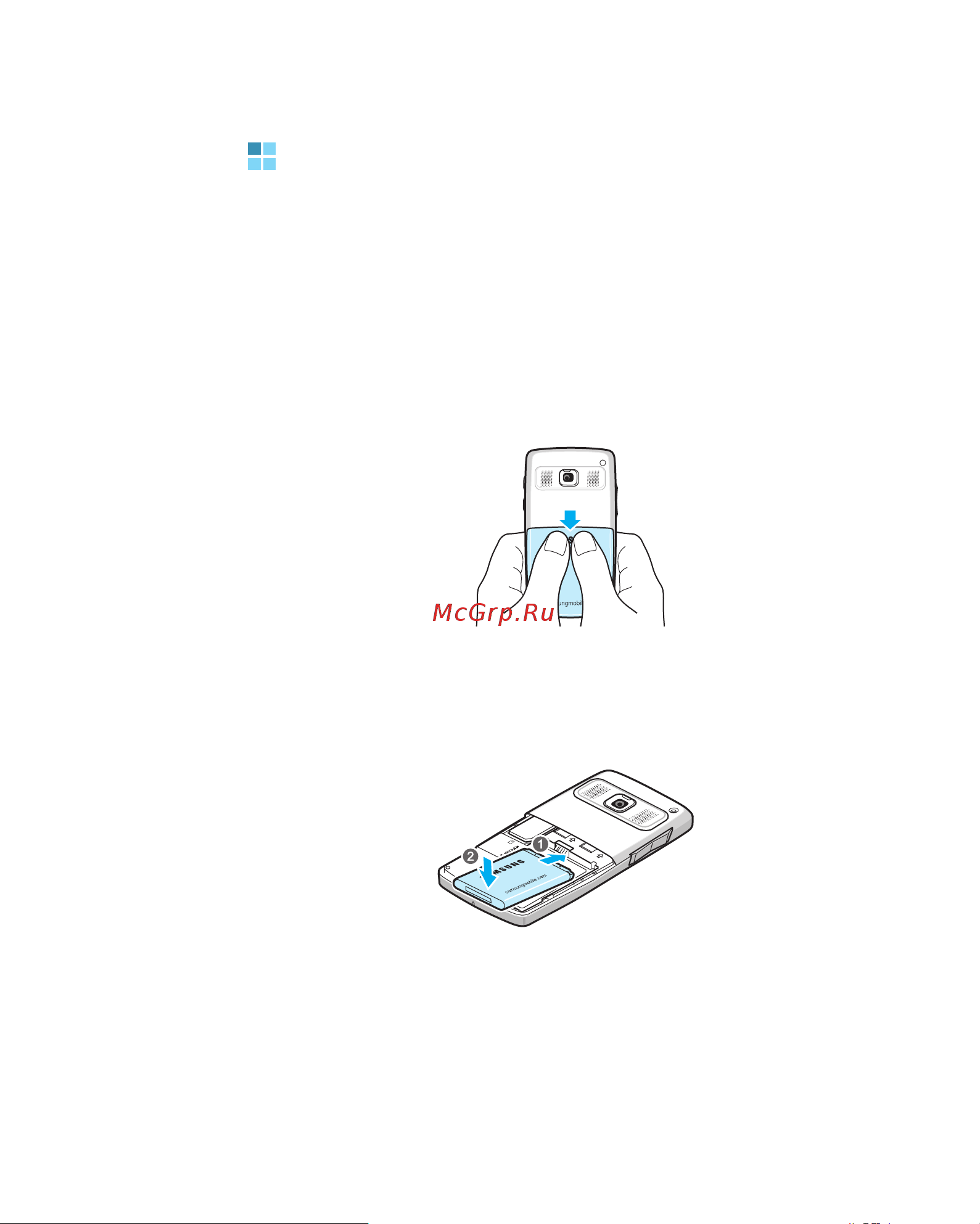 Samsung i320 [16/199] Установка аккумулятора