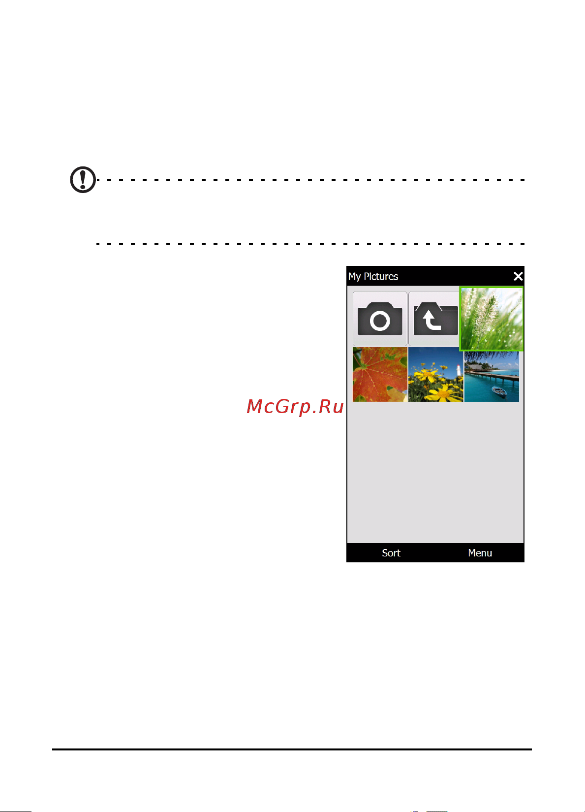 Acer beTouch E110 [42/100] Параметры фотографий и видеозаписей