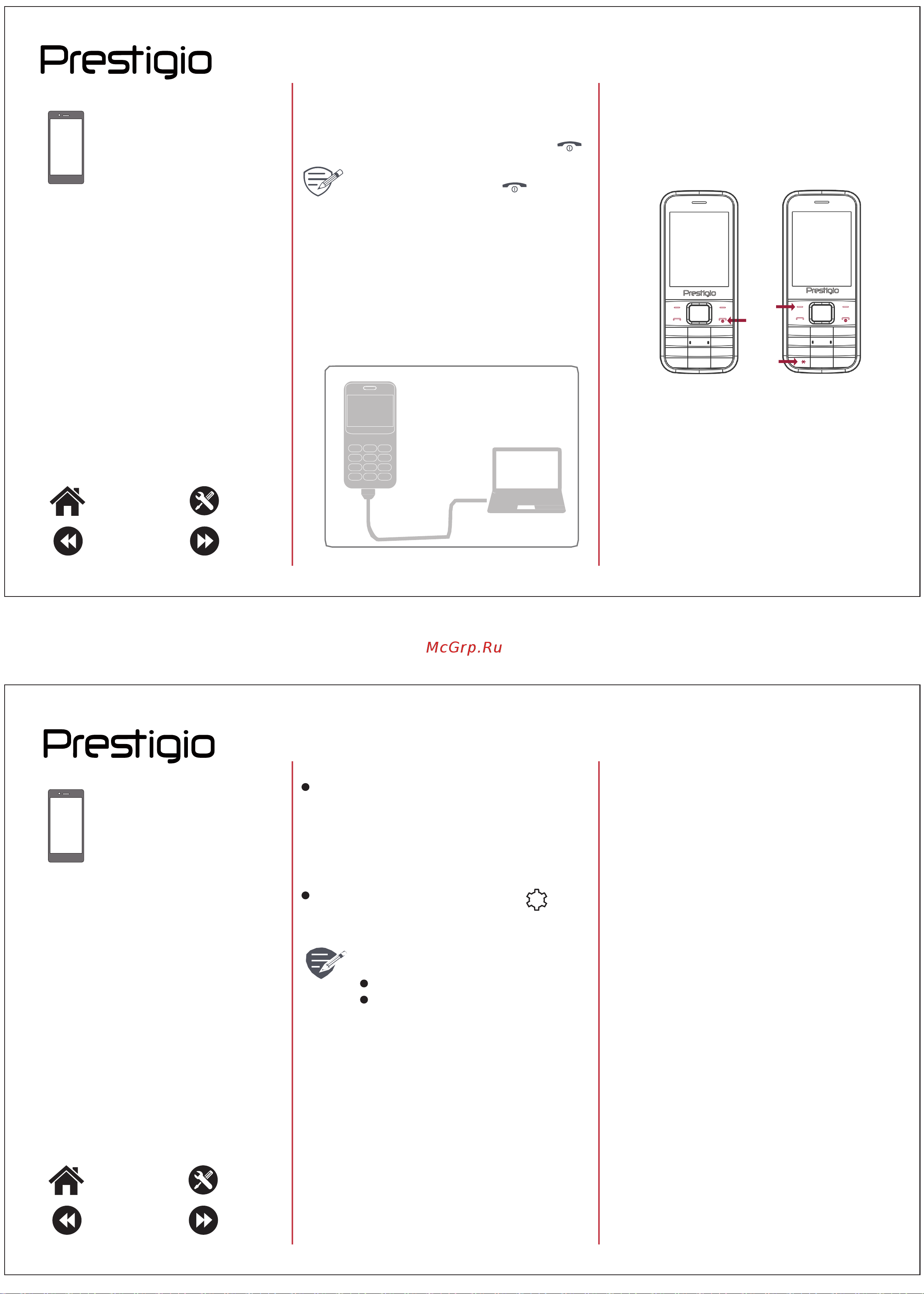 Prestigio Wize G1 [4/10] Включение телефона