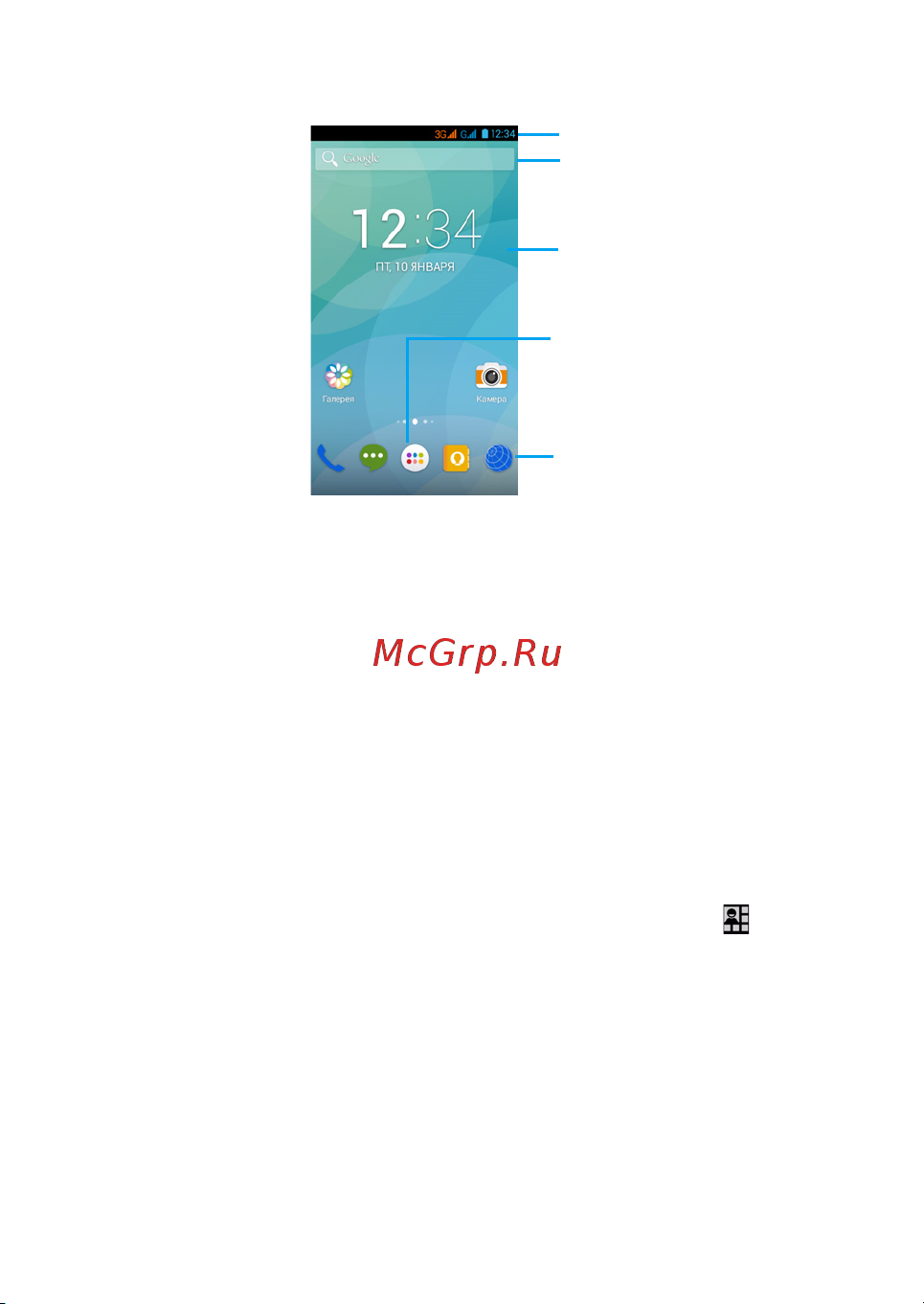 Philips S388 GSM [5/104] Панель уведомлений