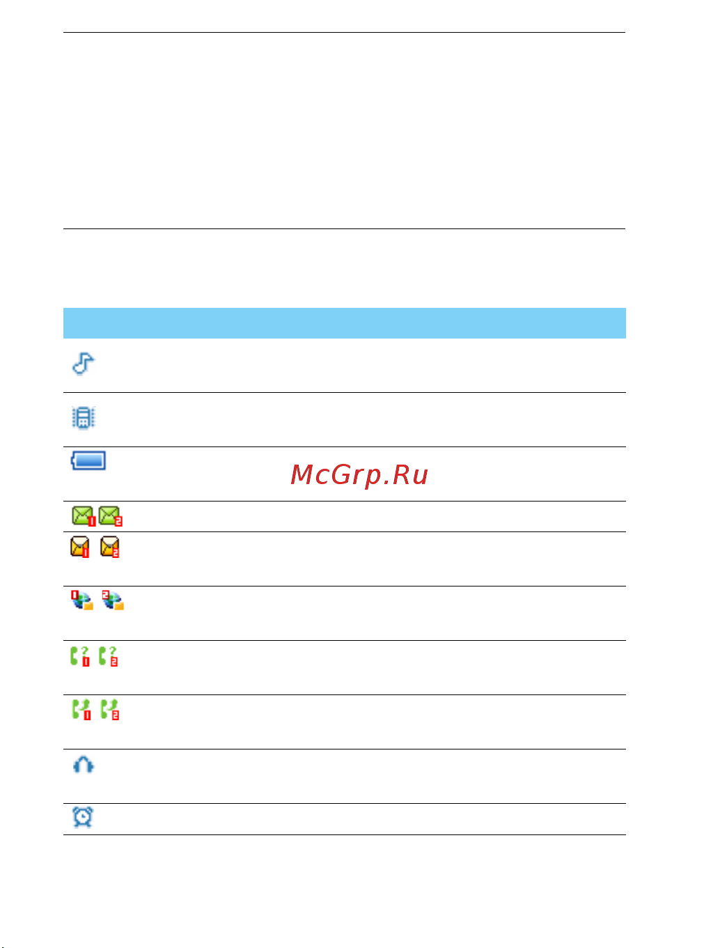 Philips X1560 [3/24] Значки и символы