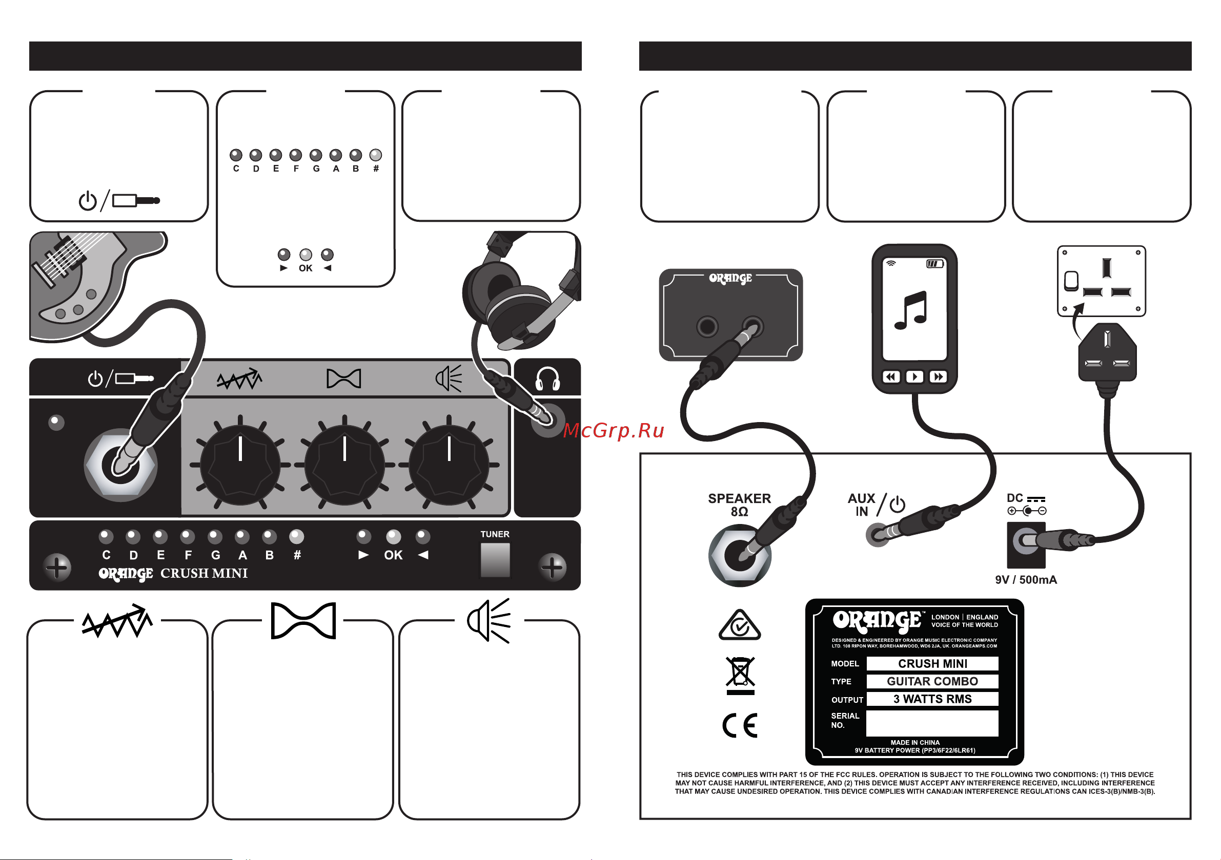 Orange Crush Mini BK [2/2] Aux in